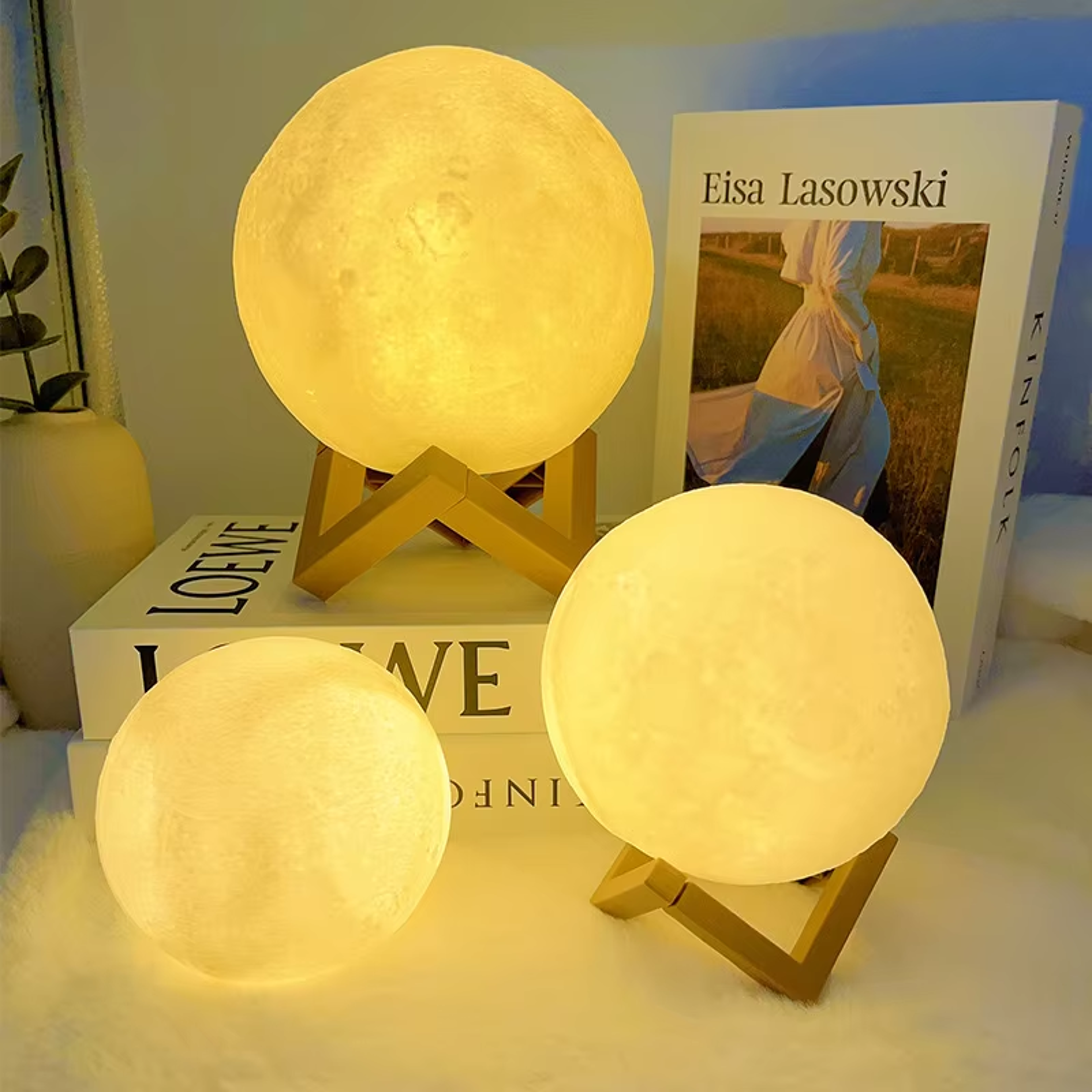 diy moon star led book light night lamp for kids bedroom decor and gift