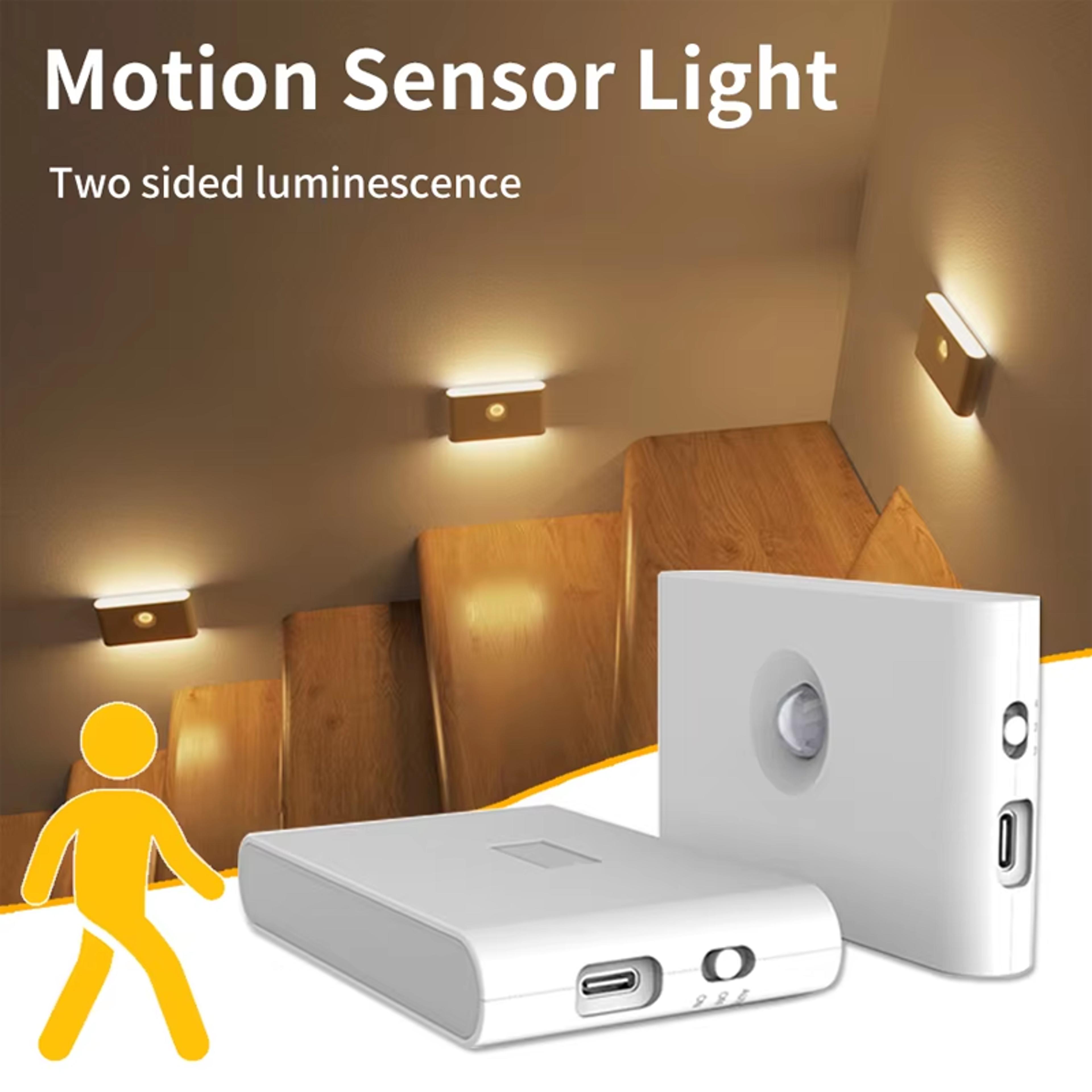 rechargeable motion sensor night light led magnetic lamp for bedroom and hallway