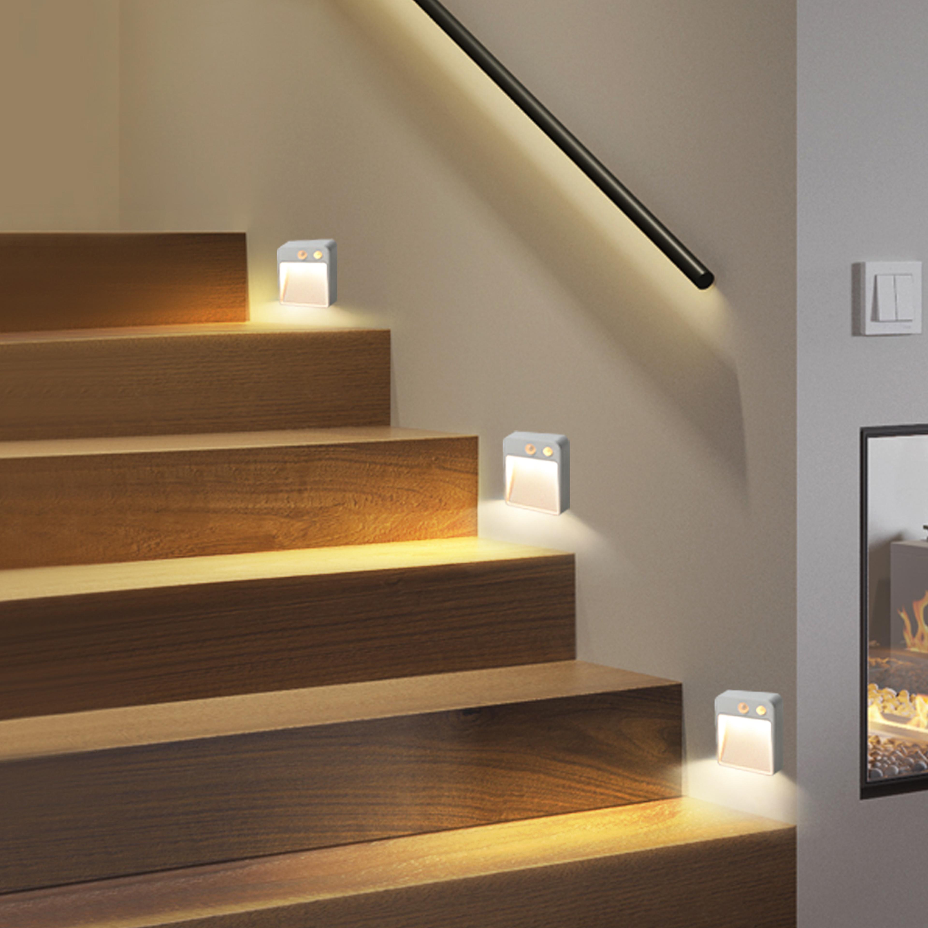 led motion sensor night light wireless battery powered wall lamp