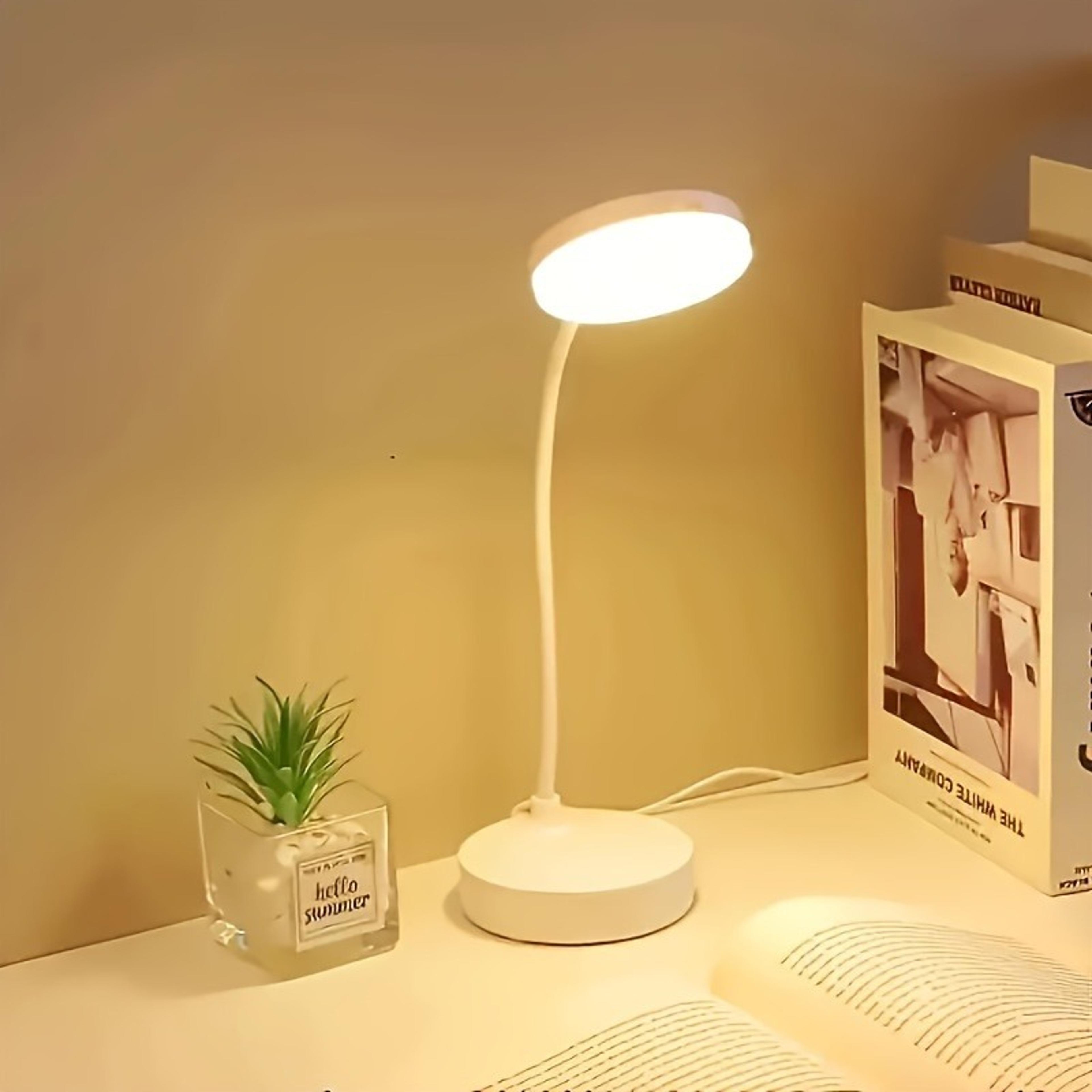flexible led desk lamp with level dimmer usb powered eye caring reading light