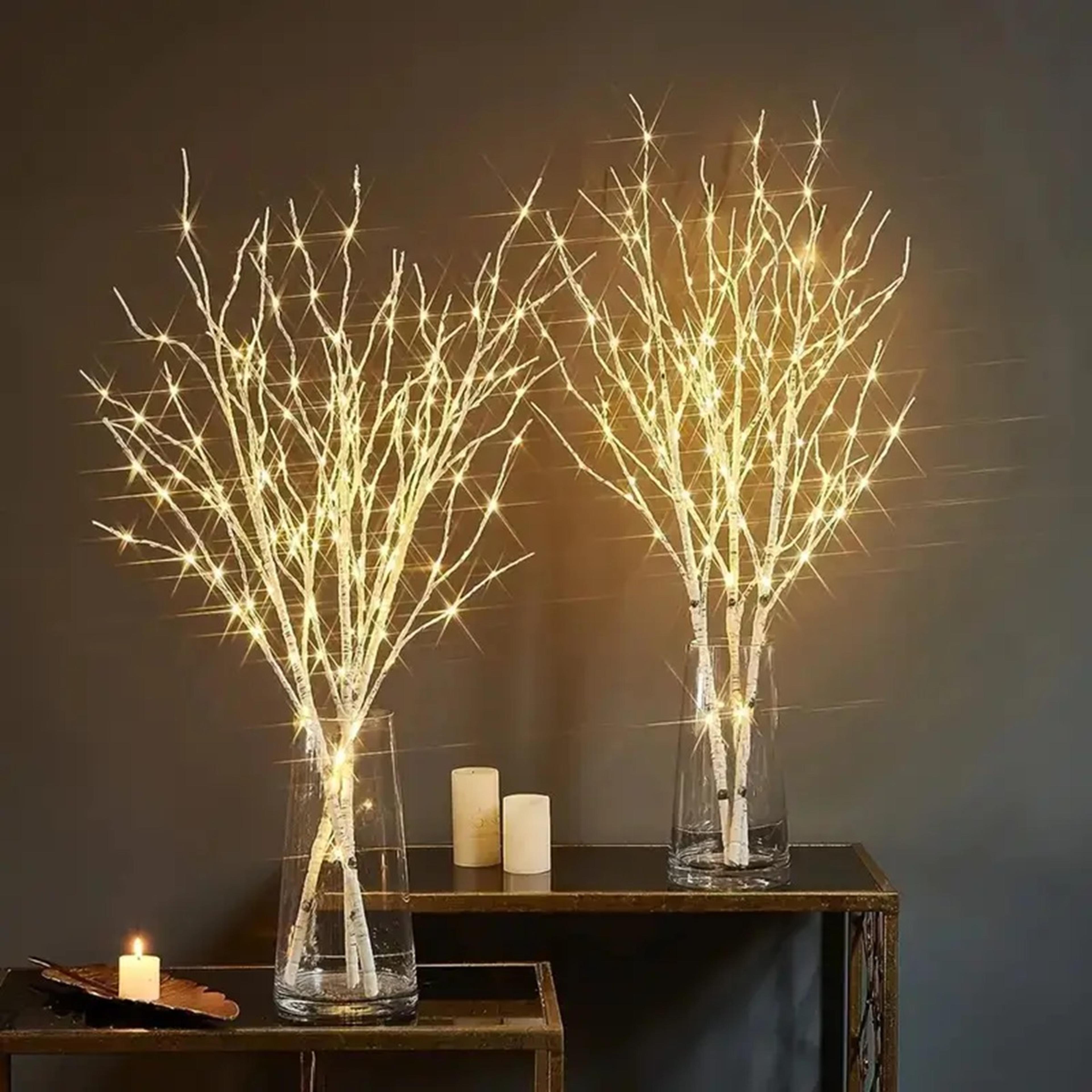 white birch branch lights with led fairy lights for home decor