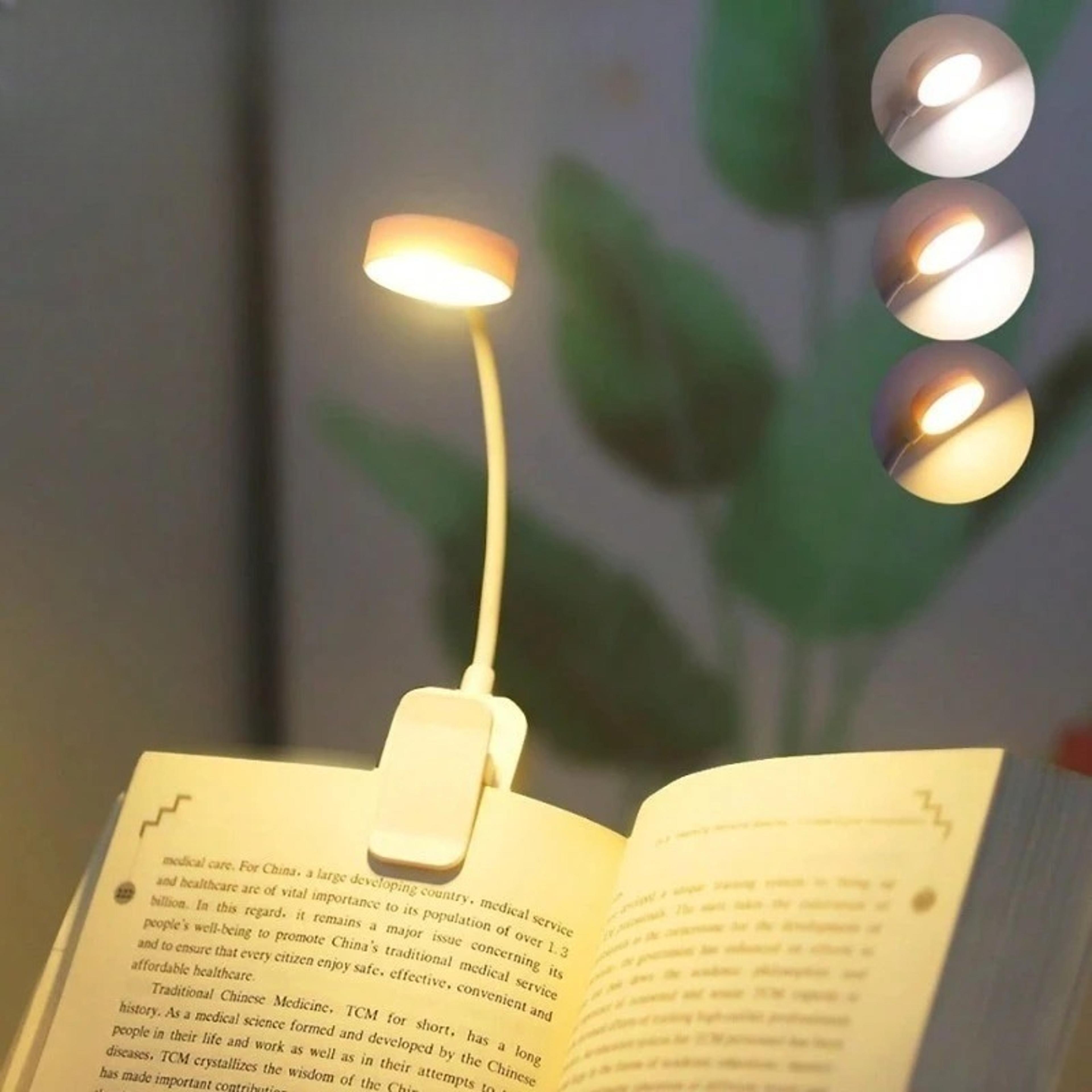 runtowo clip on book light with color led reading lamp and stepless dimming