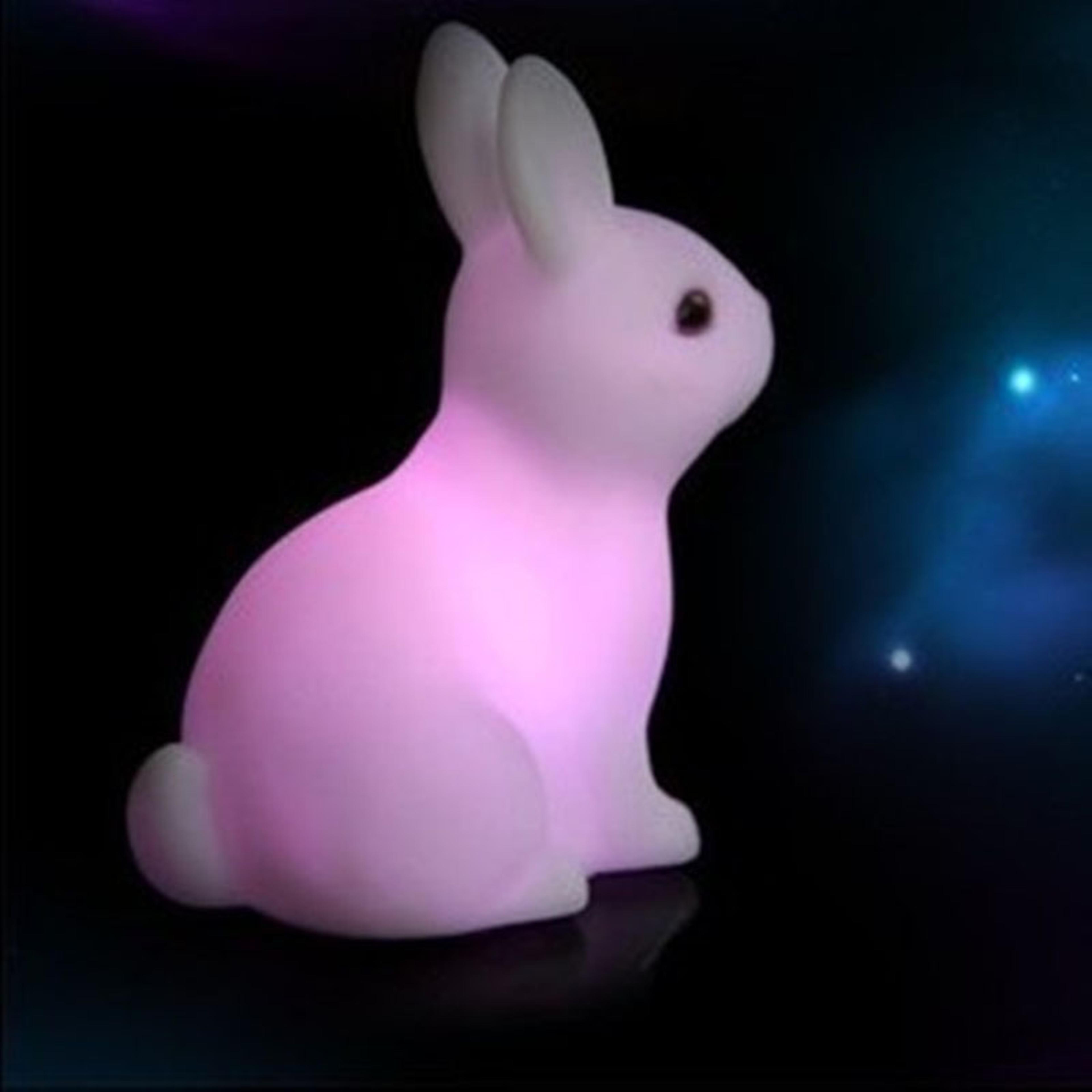 colorful rabbit night light cute animal lamp kids bedside lamp for baby nursery decor