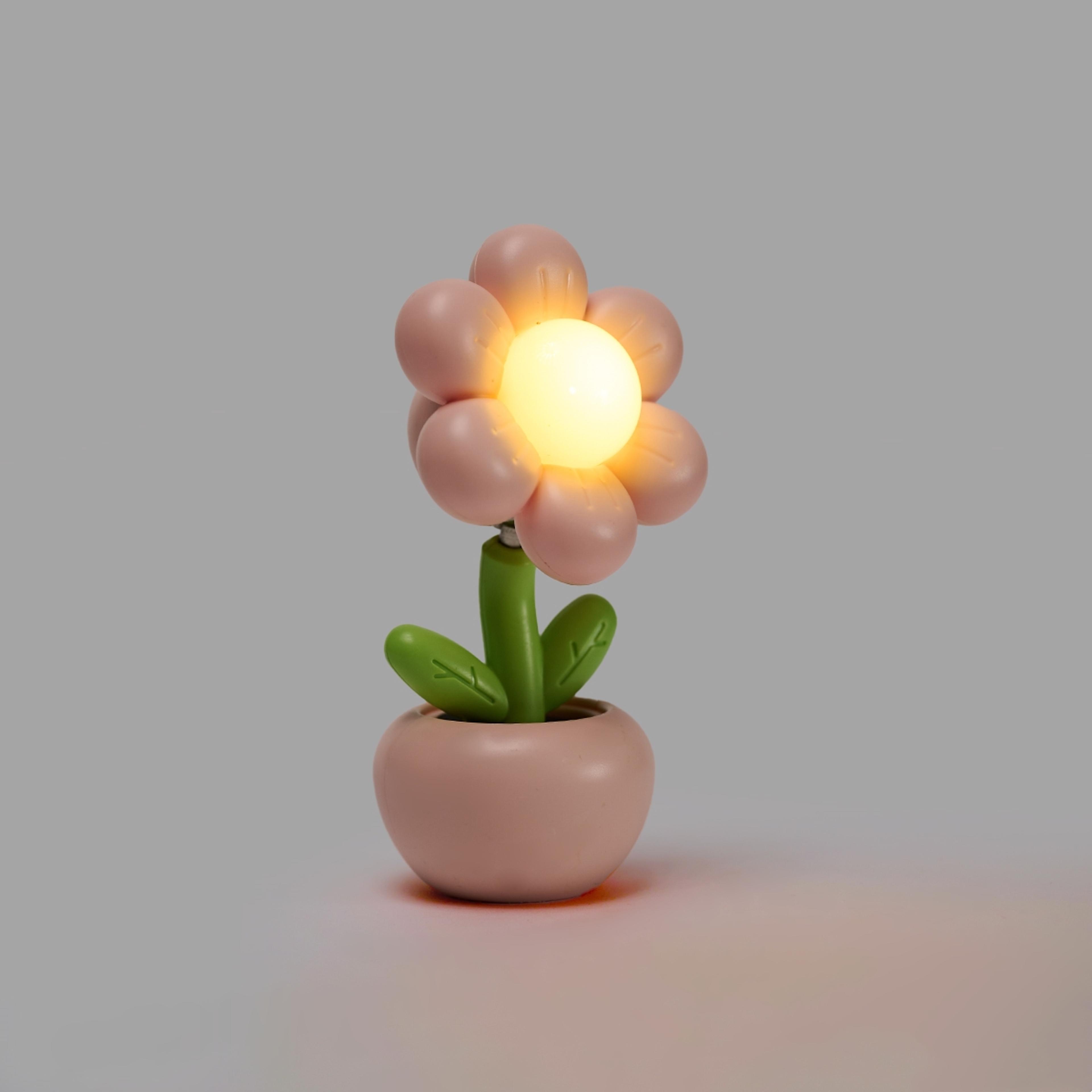 mini led floral night light decorative table lamp for bedroom desk gift