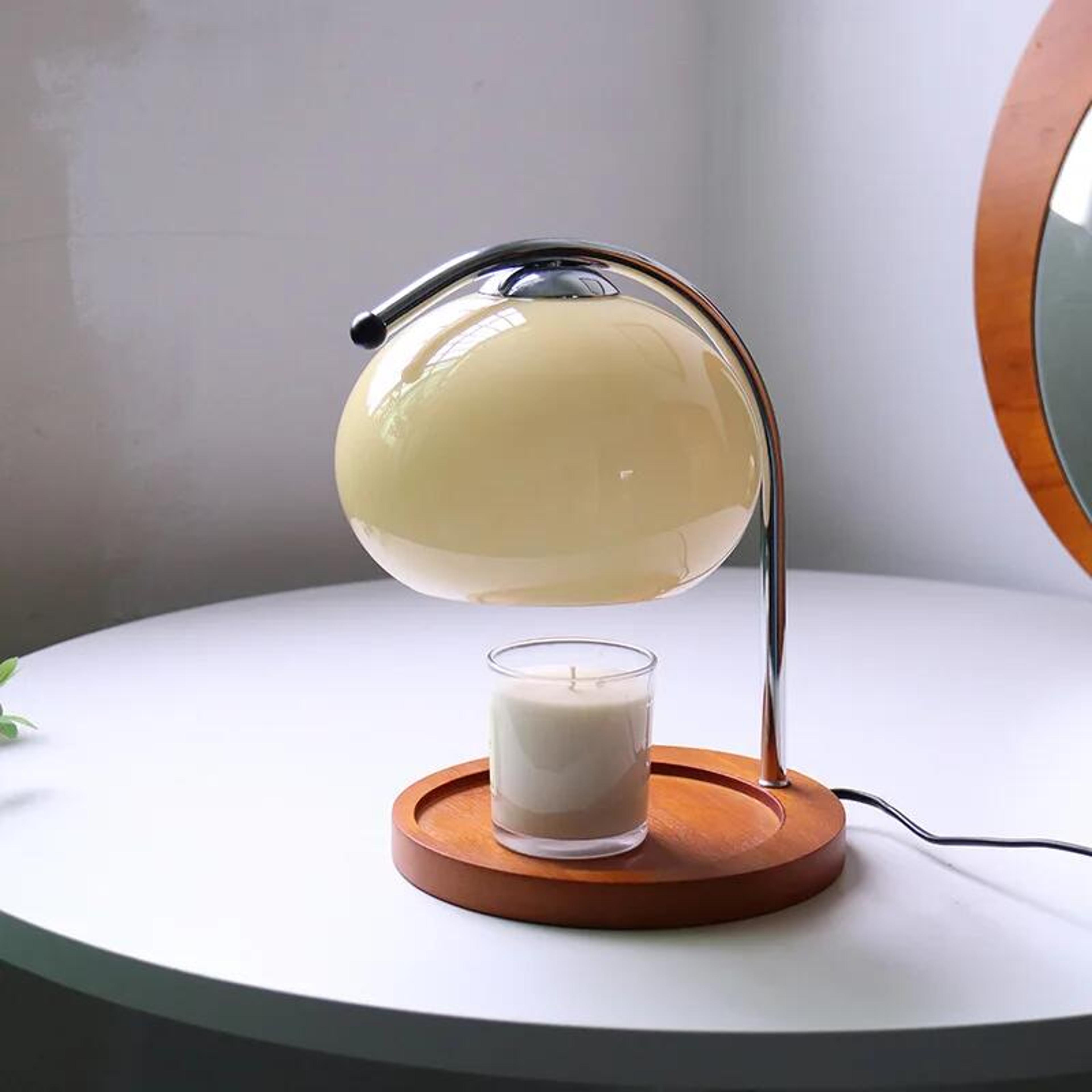 retro glass aromatherapy table lamp warm candlelight bedside decor lamp