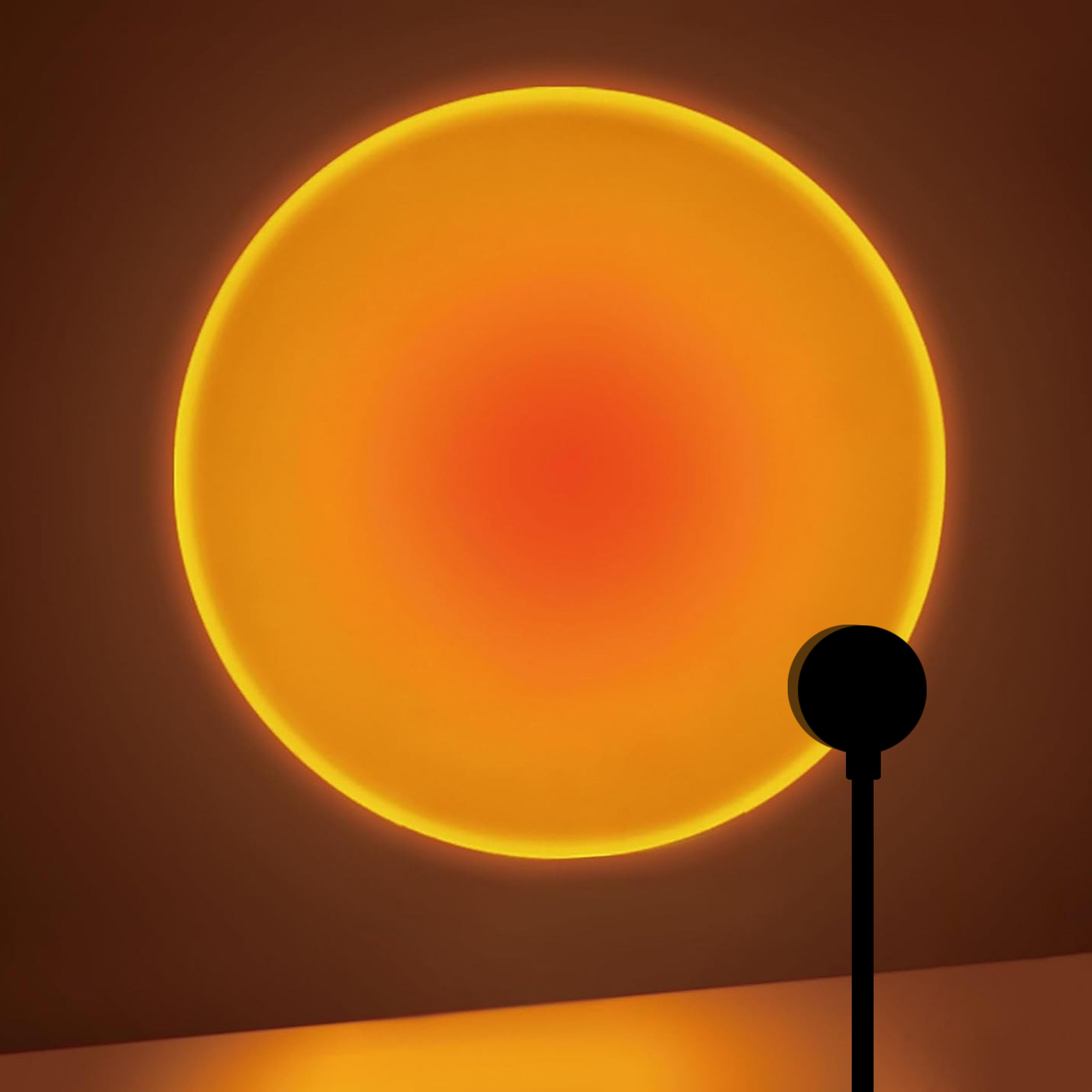 sunset projection lamp multi angle rotatable usb ambient night light for home decor