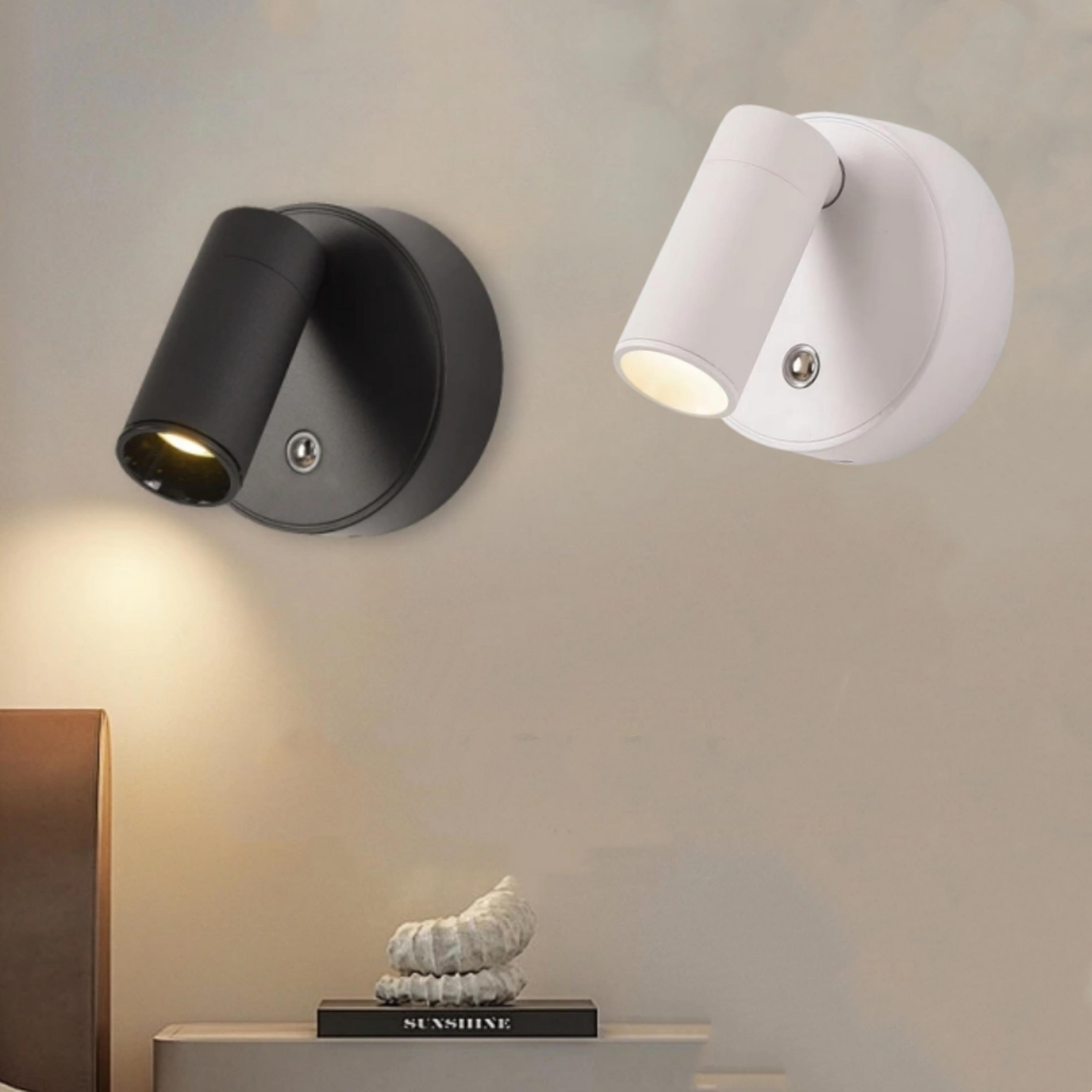 rechargeable led wall lamp wireless magnetic rotating reading light