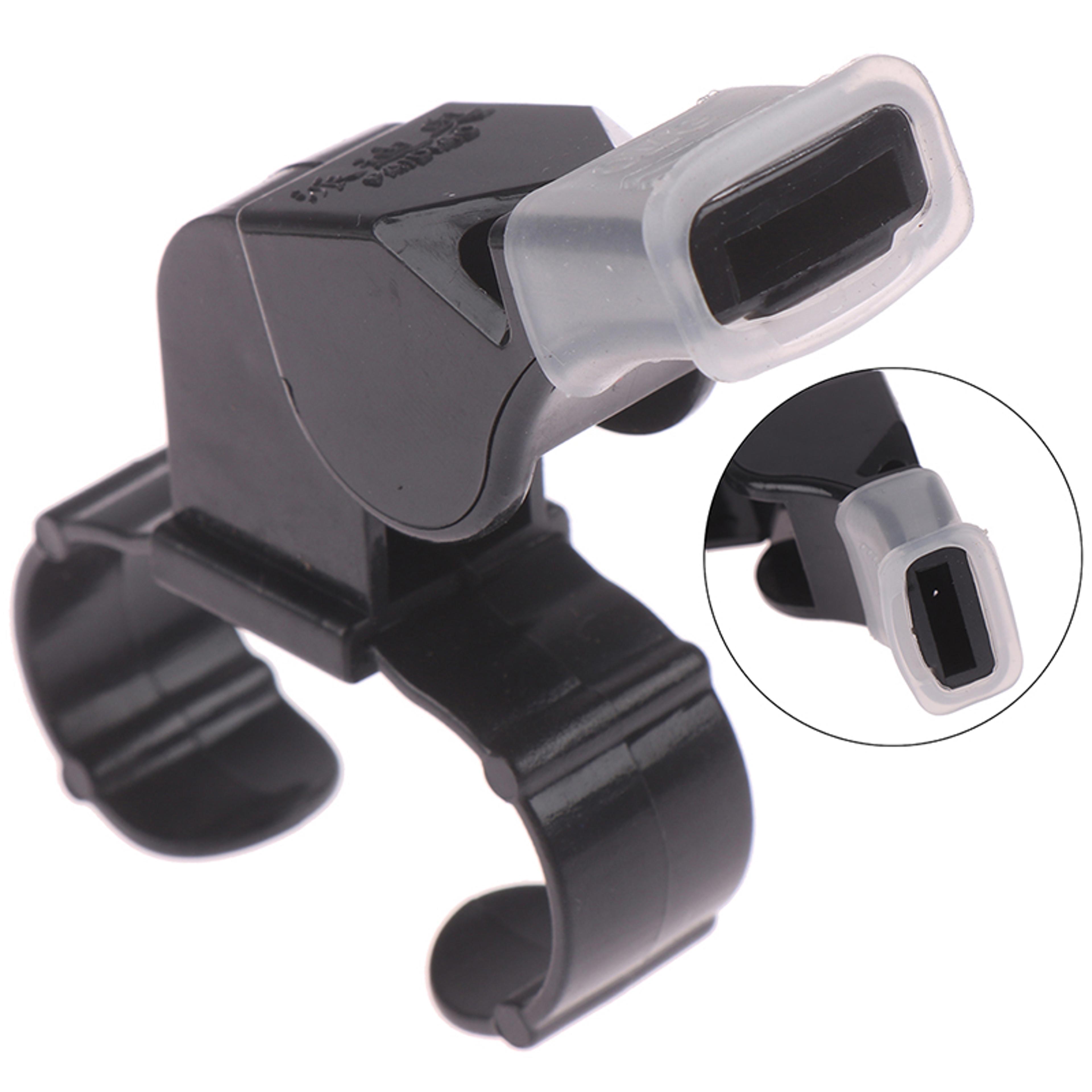 black finger grip whistle for referees coaches and sports officials