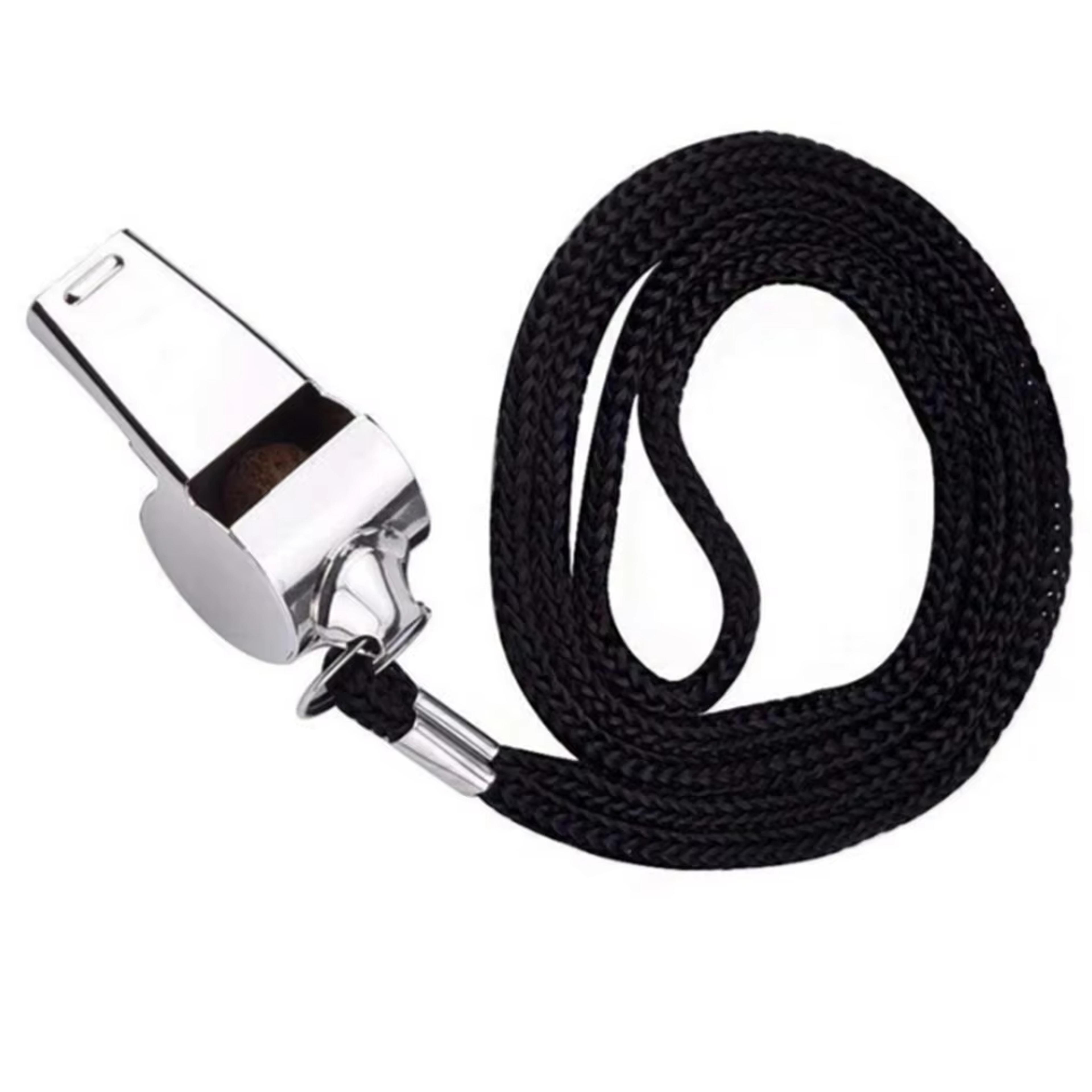 stainless steel sports whistle with lanyard for coaches and referees