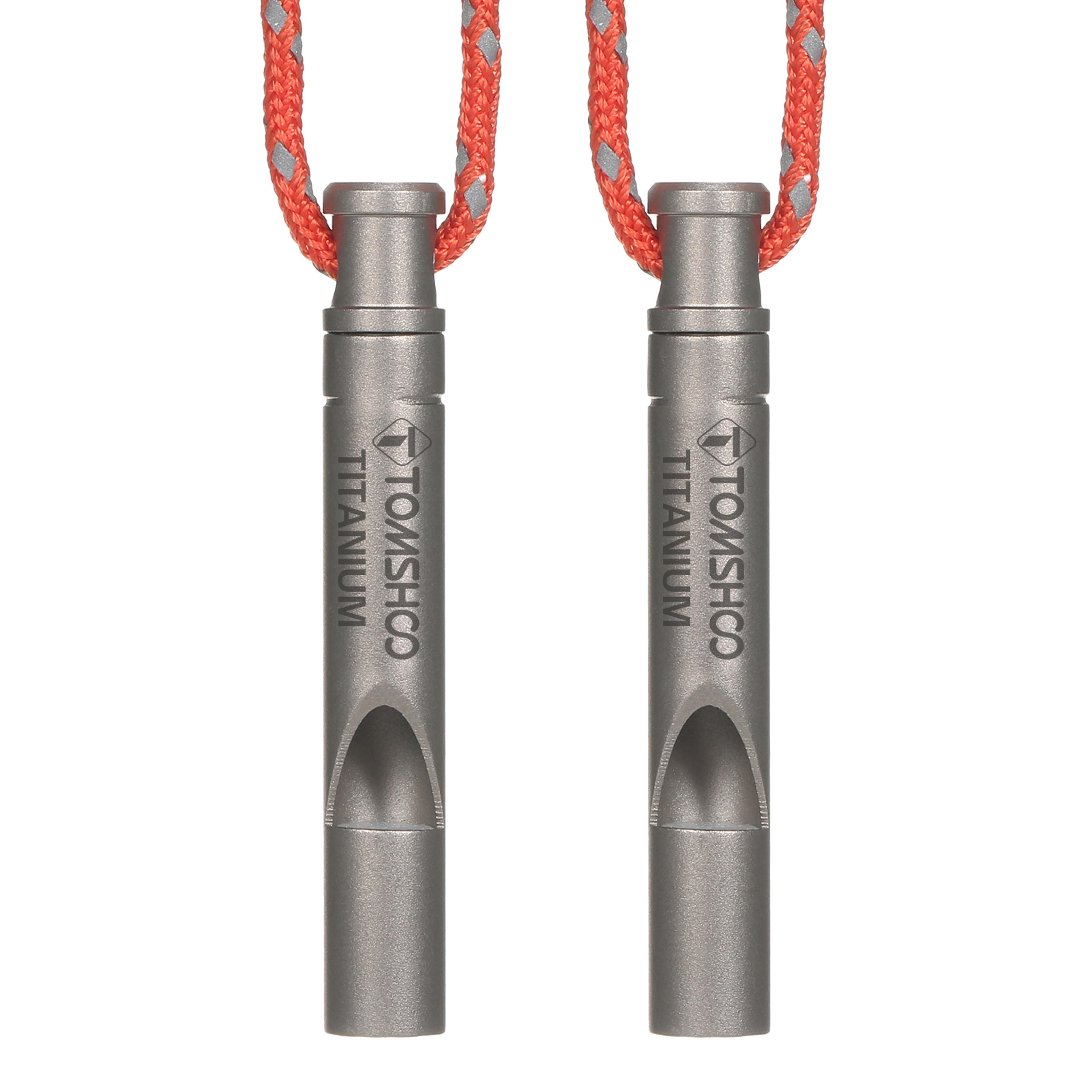titanium emergency whistle with cord portable survival tool for camping hiking and outdoor safety