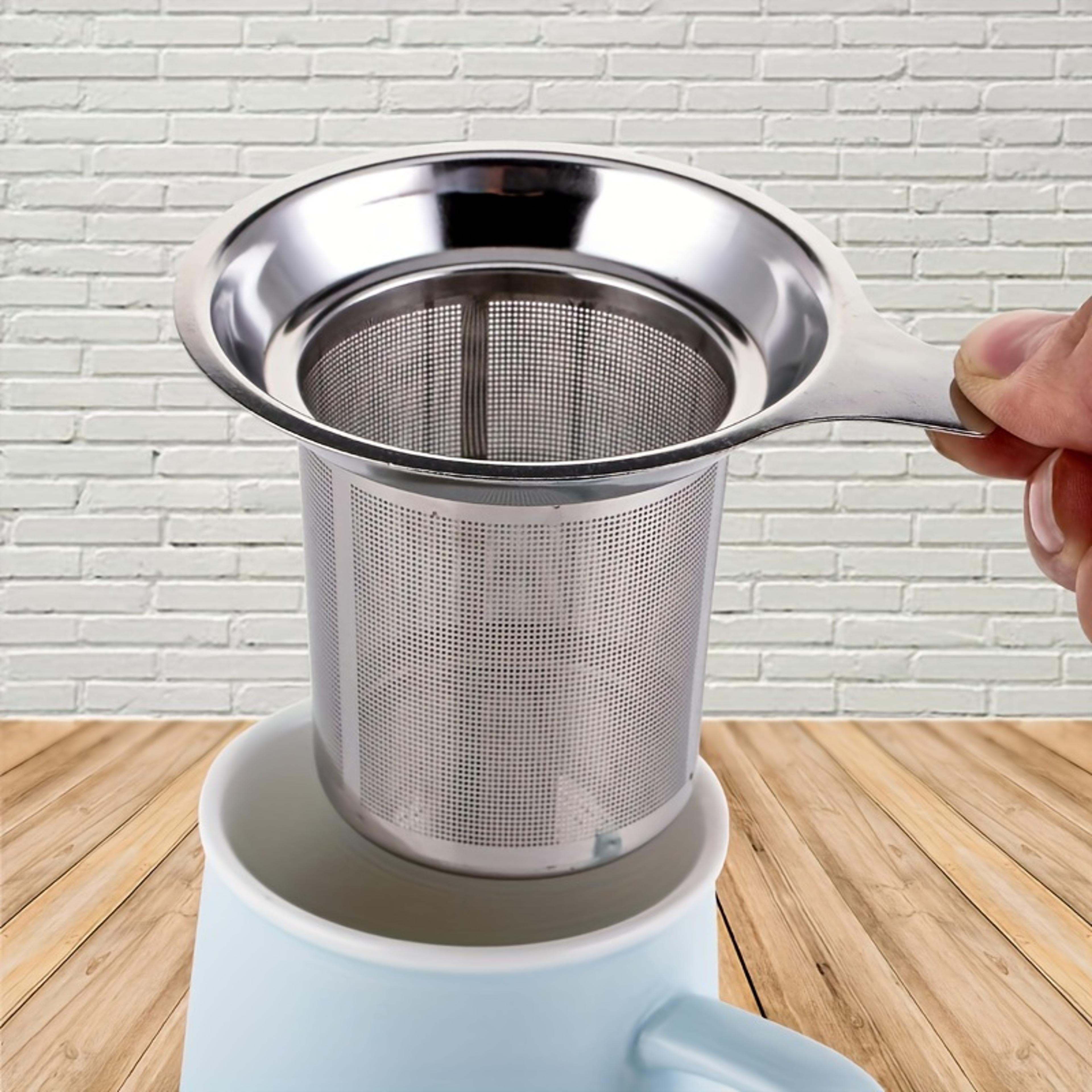 stainless steel tea strainer reusable loose leaf tea infuser for cup and kettle