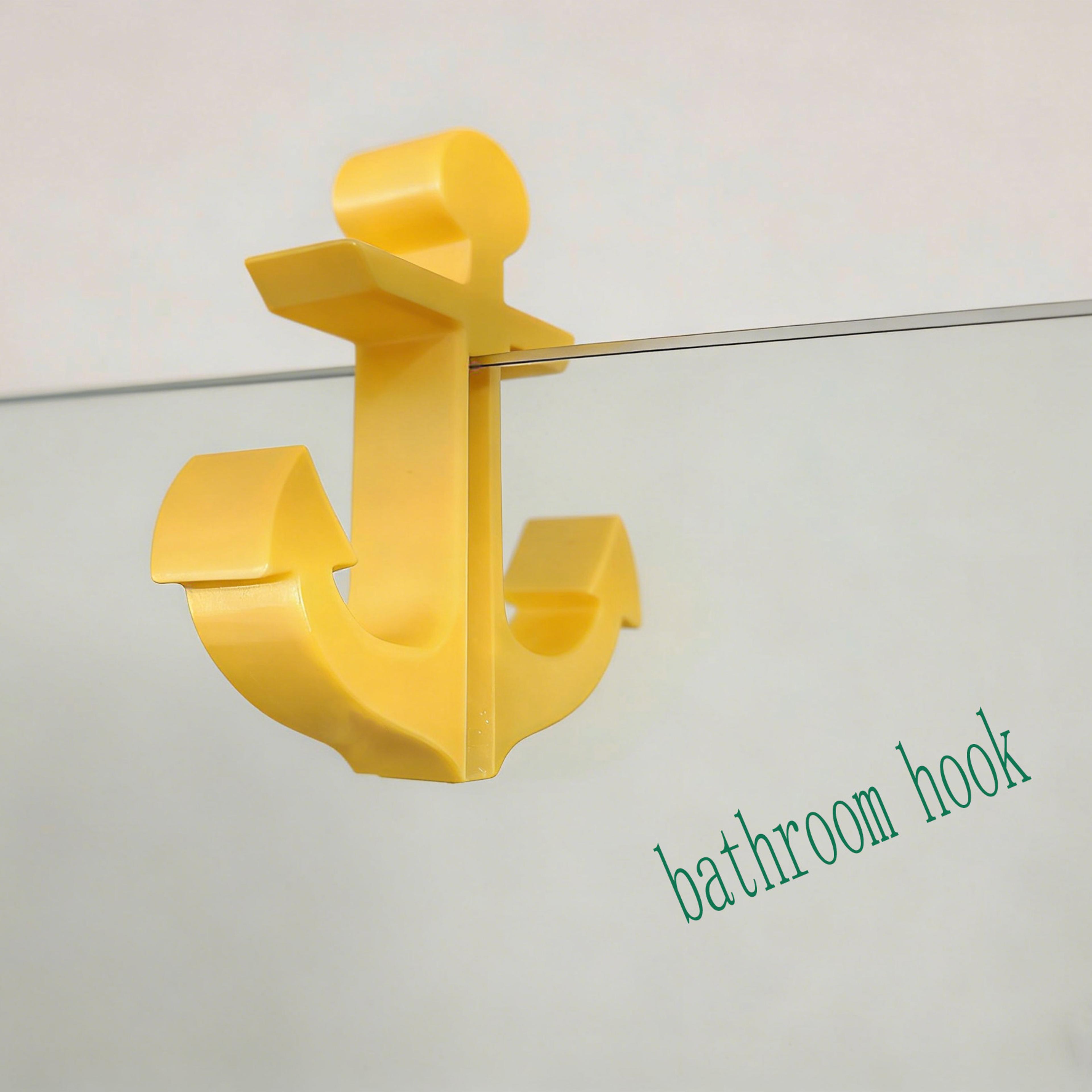 anchor shaped bathroom storage hook adhesive free no drill wall mounted organizer