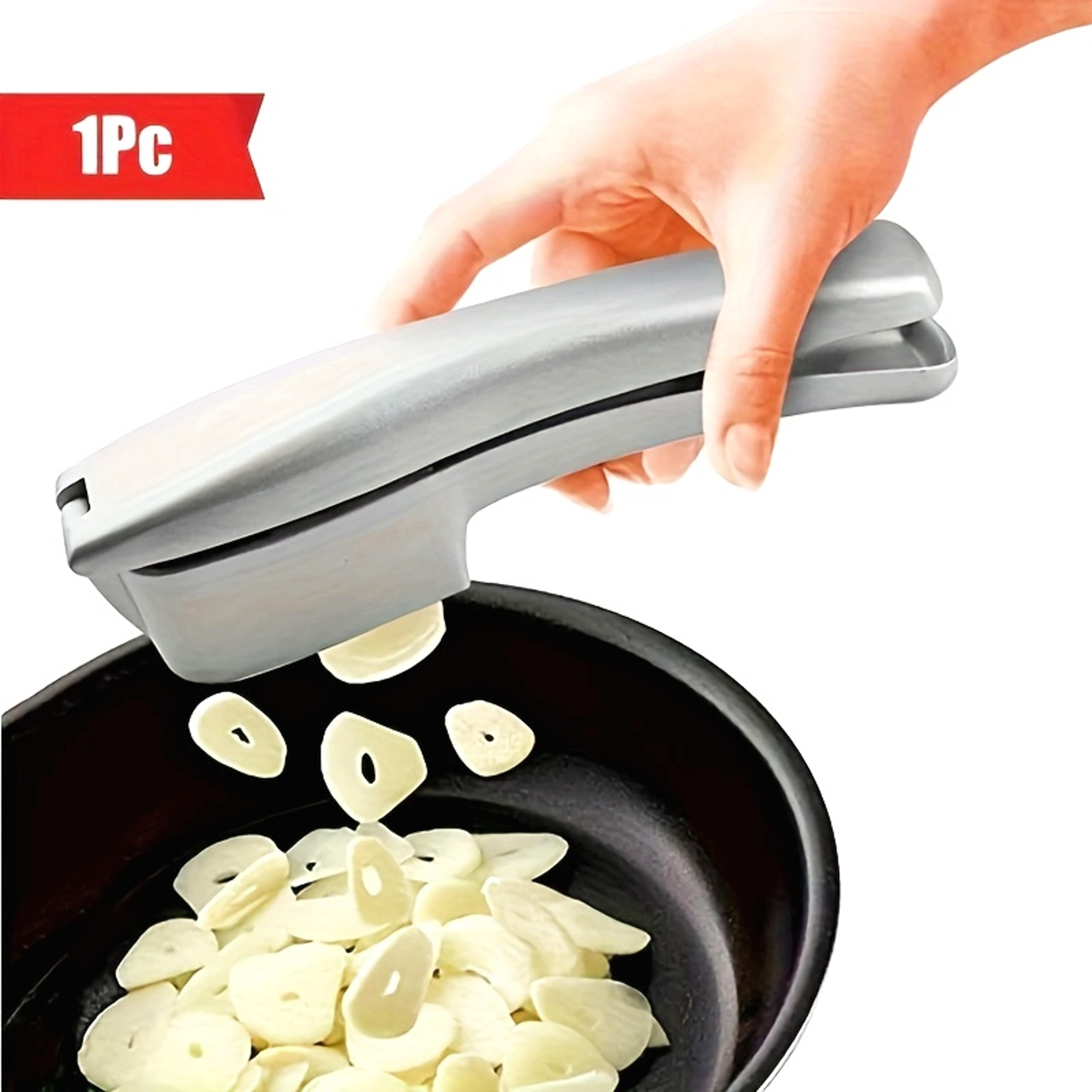 garlic press slicer aluminium mincer and ginger crusher tool