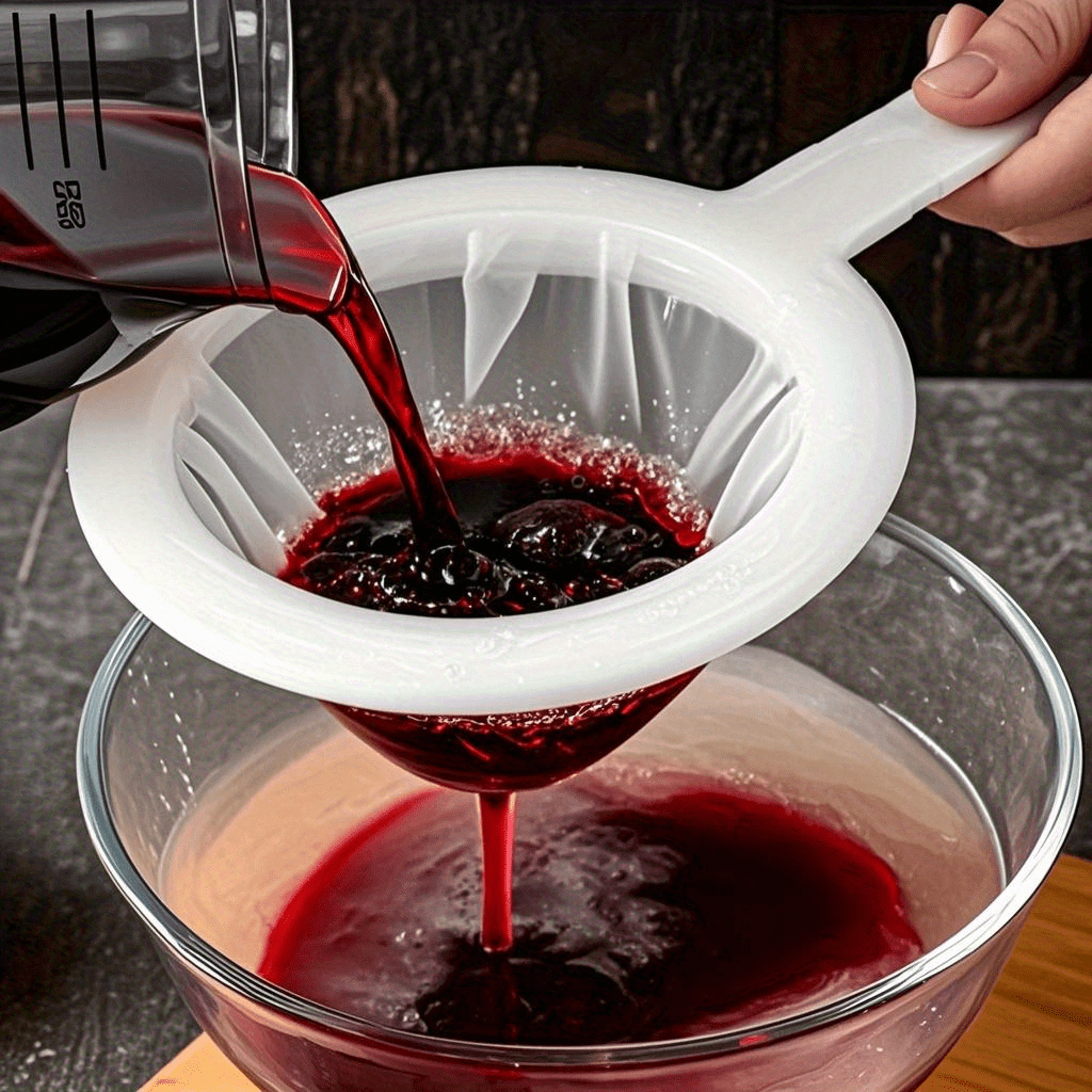 ultra fine mesh strainer reusable hanging sieve for juice brewing and kitchen filtering