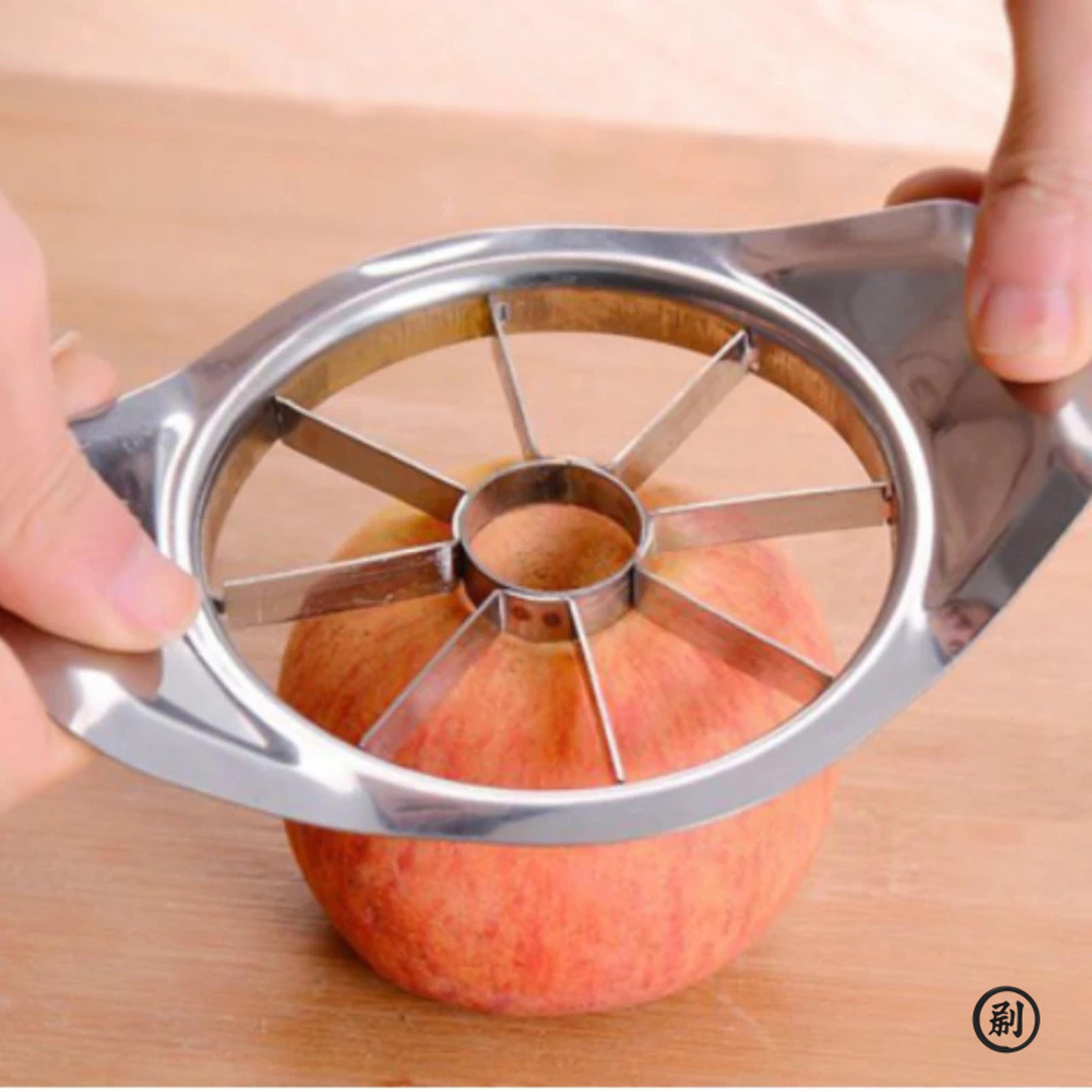 stainless steel apple slicer fruit cutter with comfort handle kitchen gadget