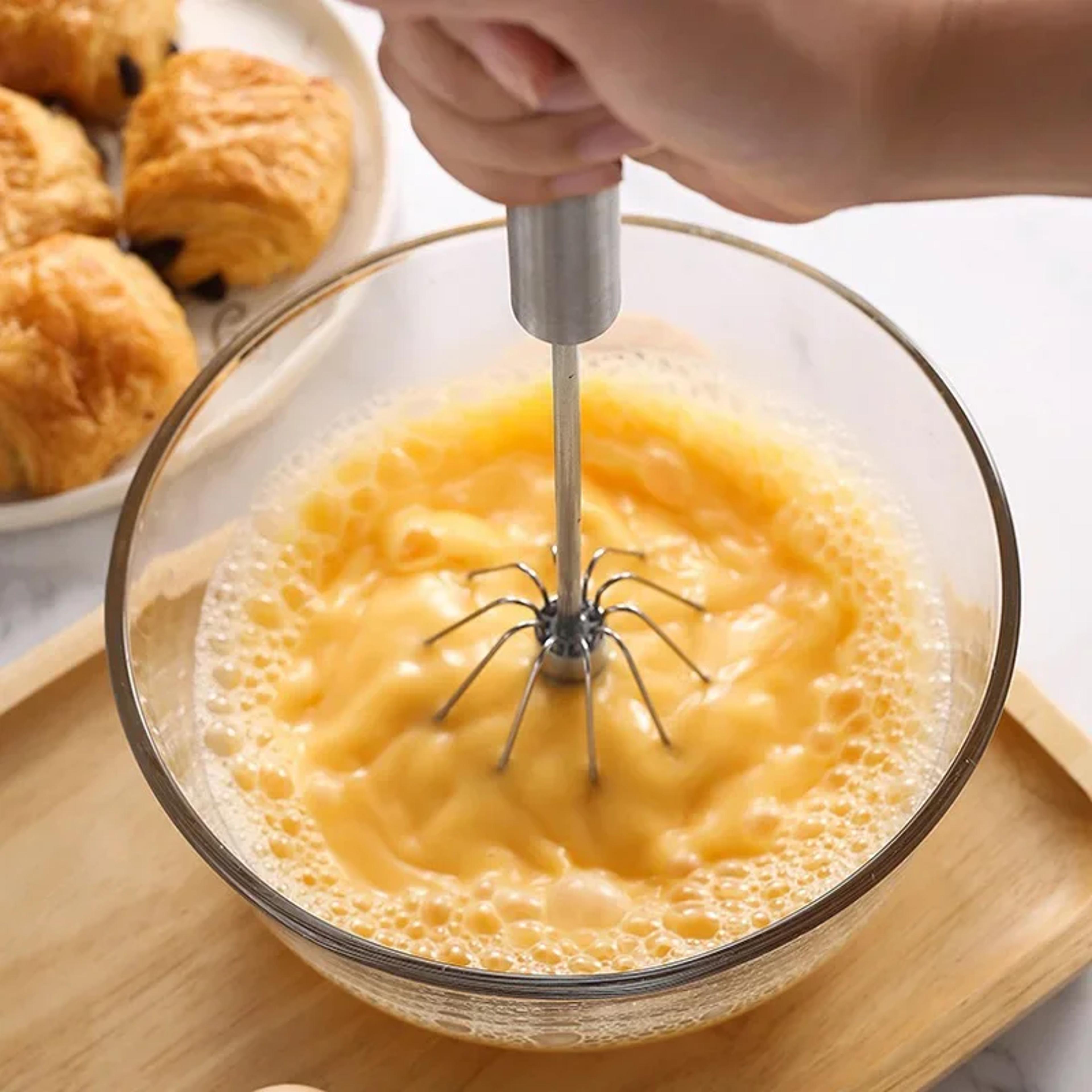 semi automatic egg beater manual egg whisk stainless steel kitchen baking tool