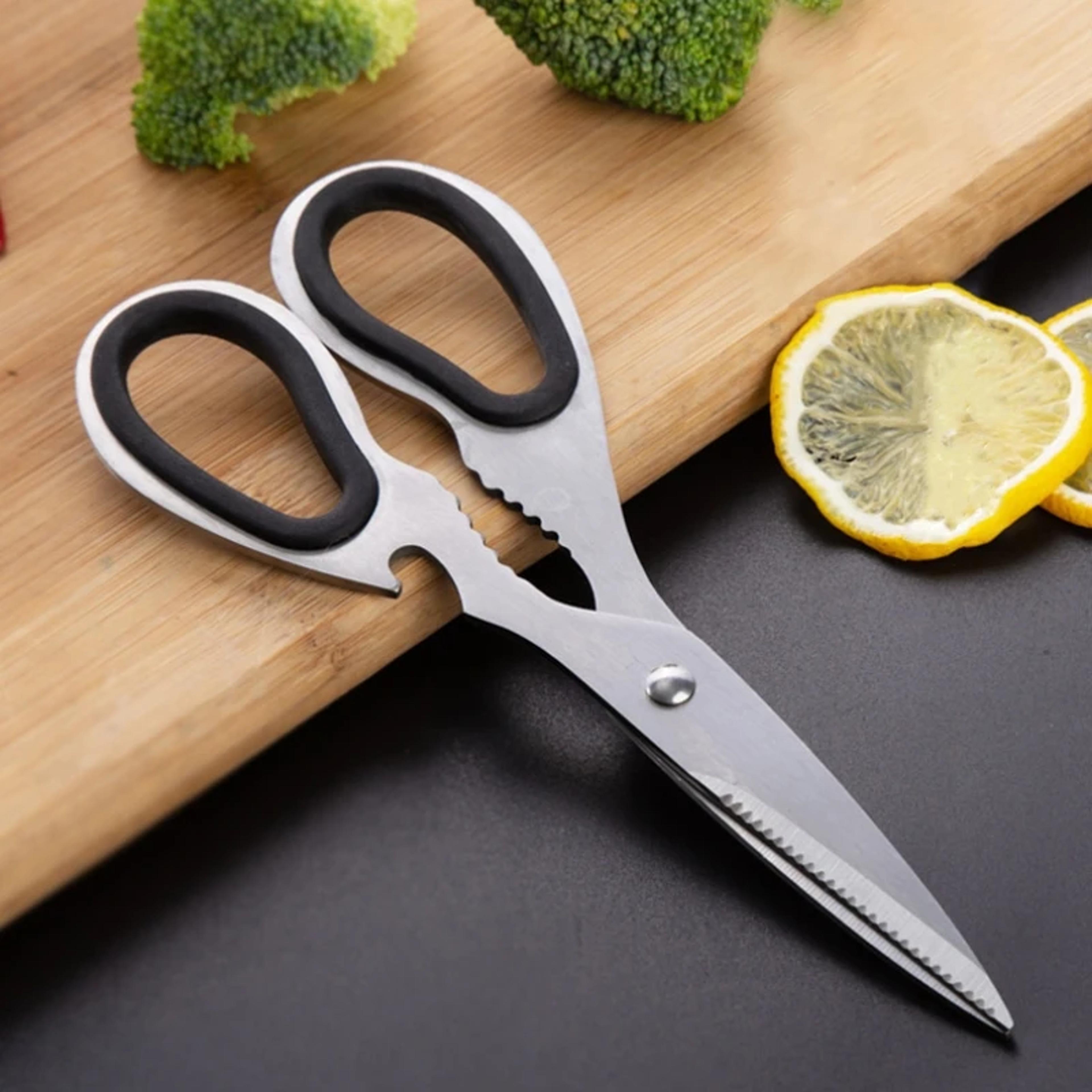 stainless steel kitchen scissors multifunctional chicken bone cutter with bottle opener