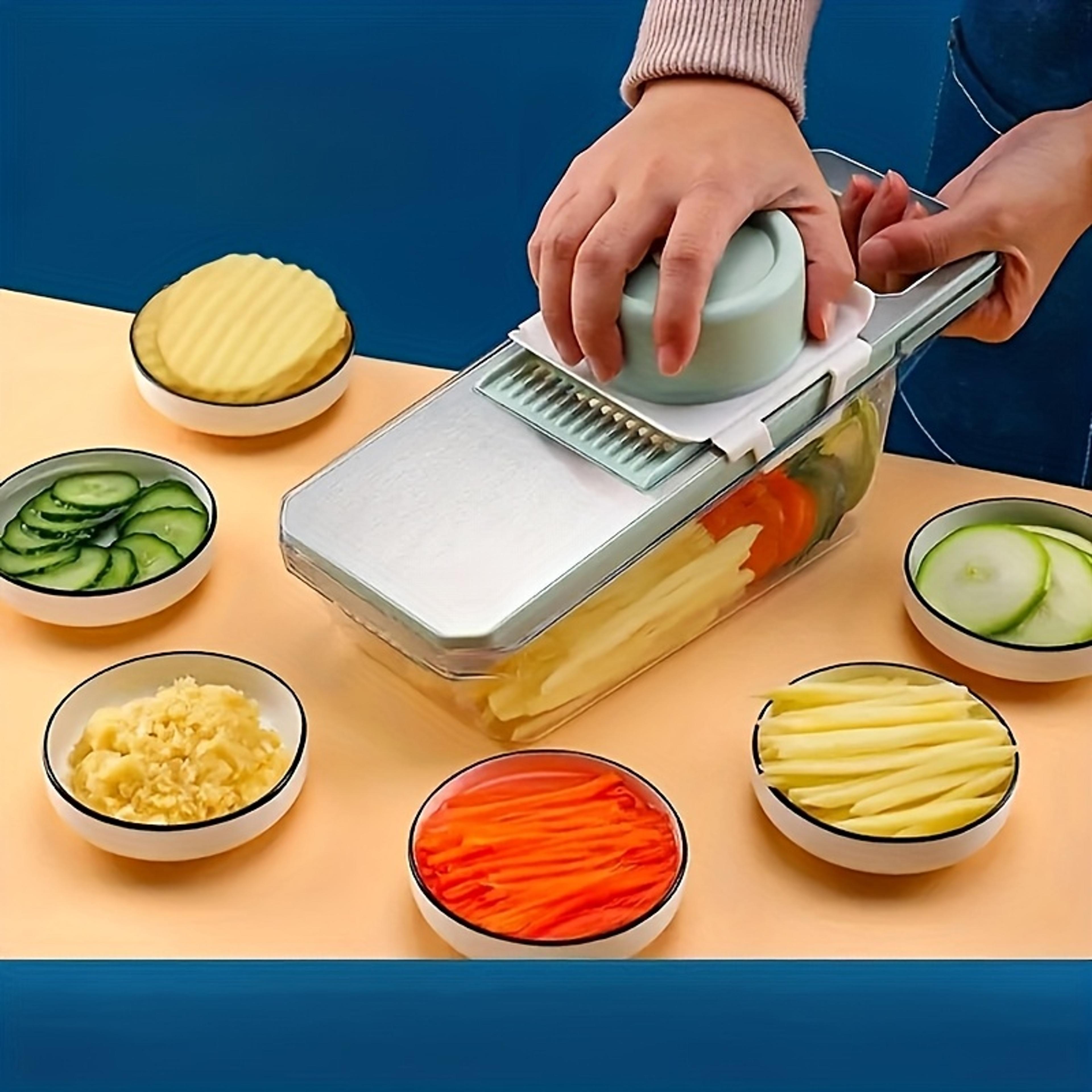 stainless steel vegetable slicer set with interchangeable blades mandoline slicer kitchen gadget