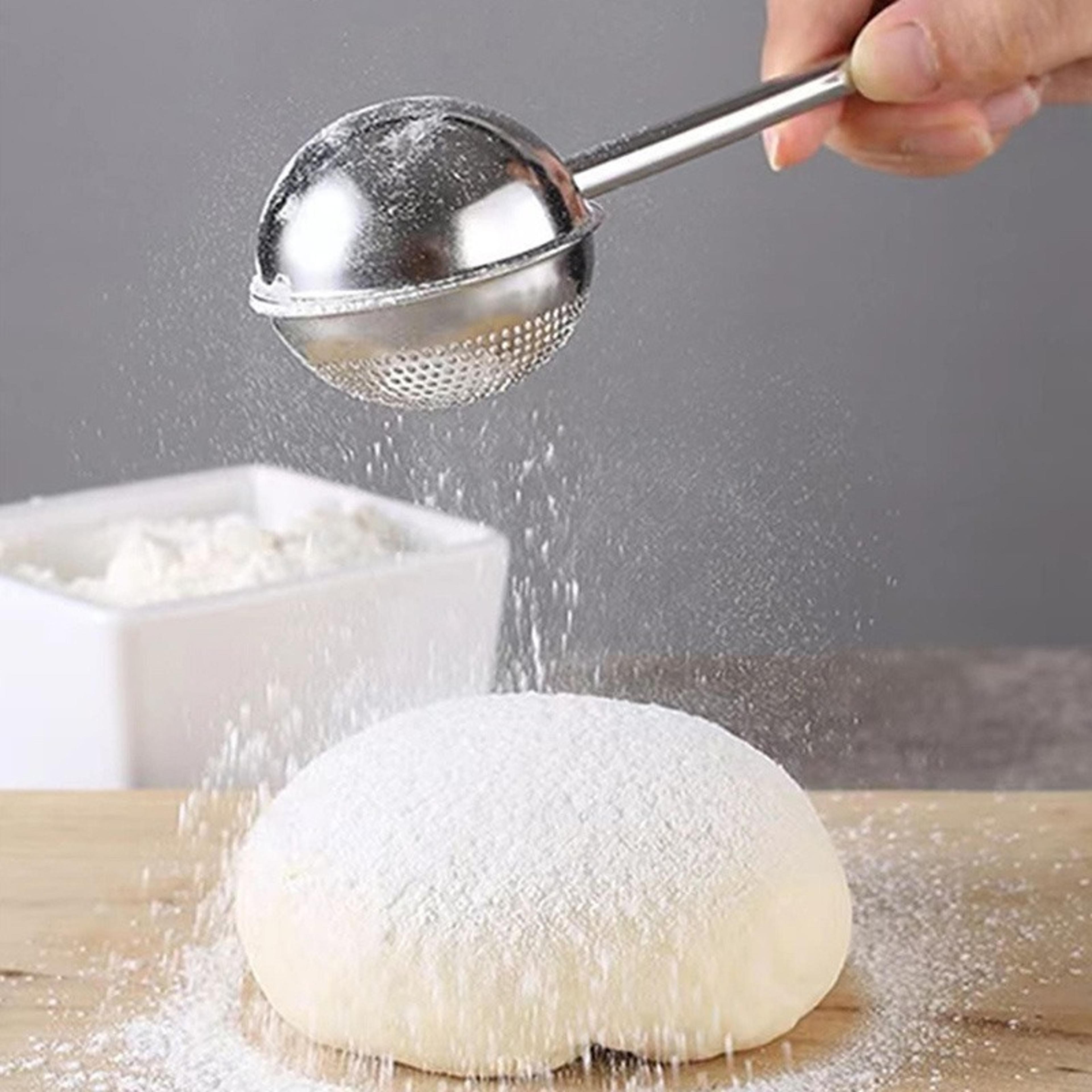 stainless steel flour sifter powder sugar shaker baking tool for cakes and desserts