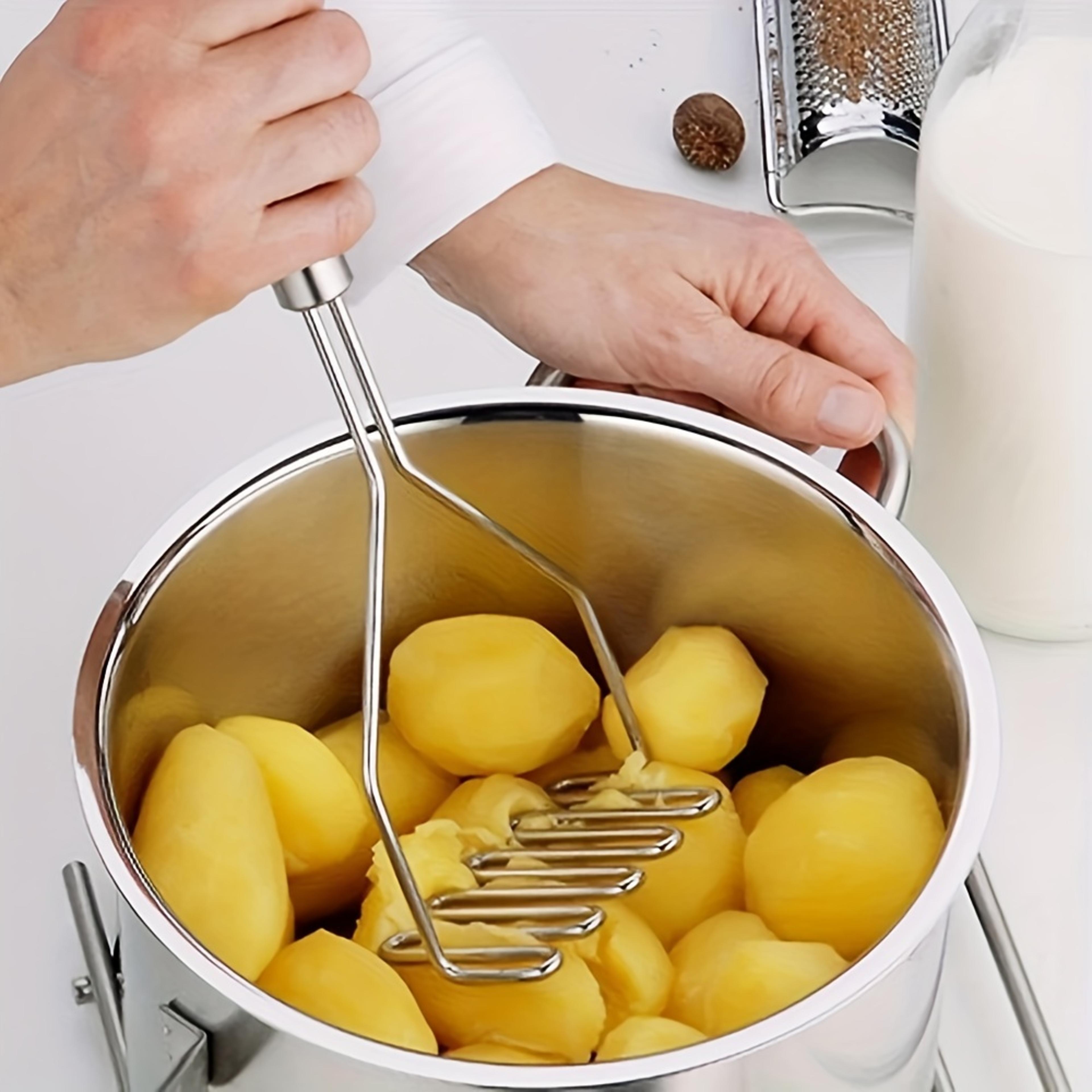 stainless steel potato masher wave design kitchen tool for smooth purees