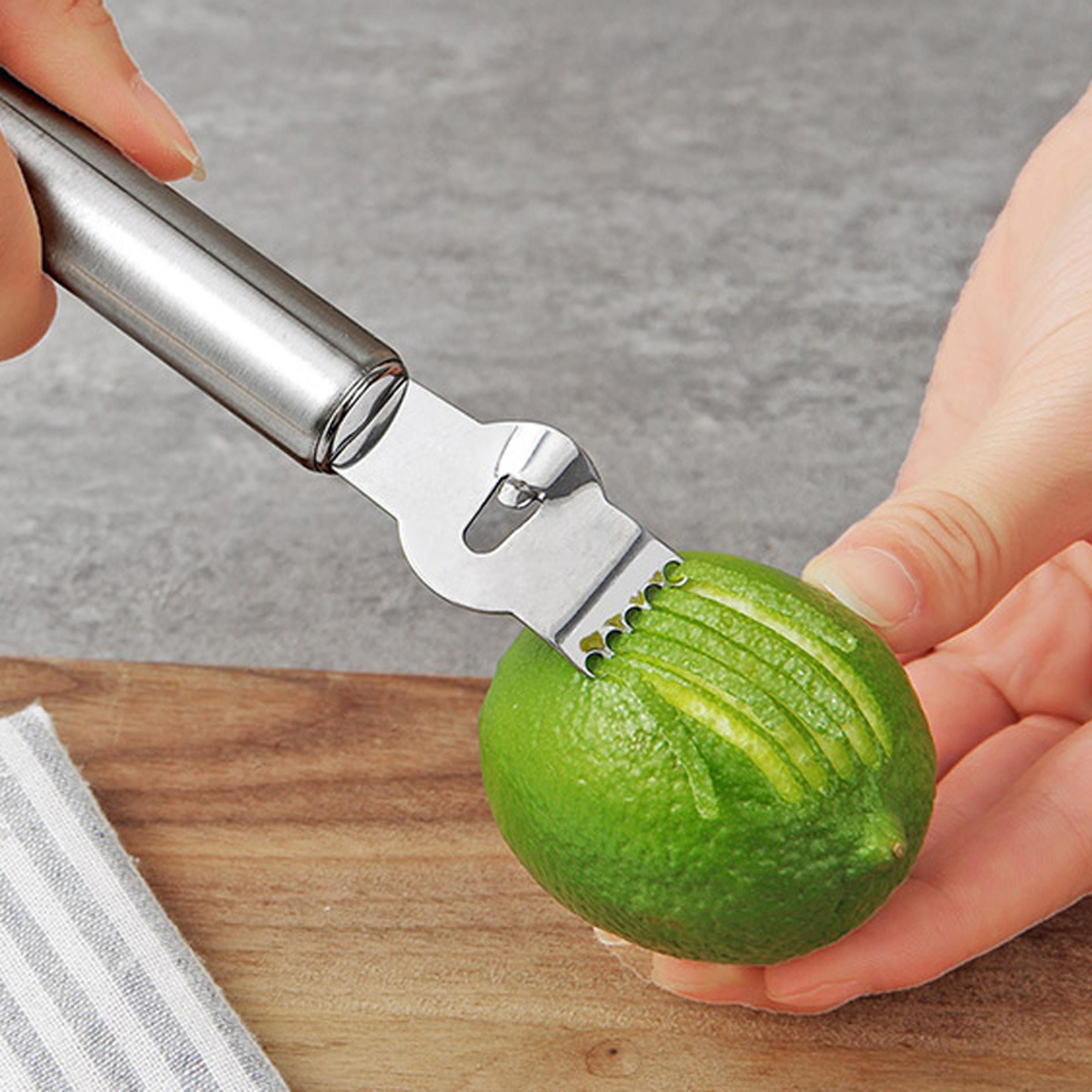 stainless steel citrus fruit peeler dual purpose lemon orange kitchen gadget