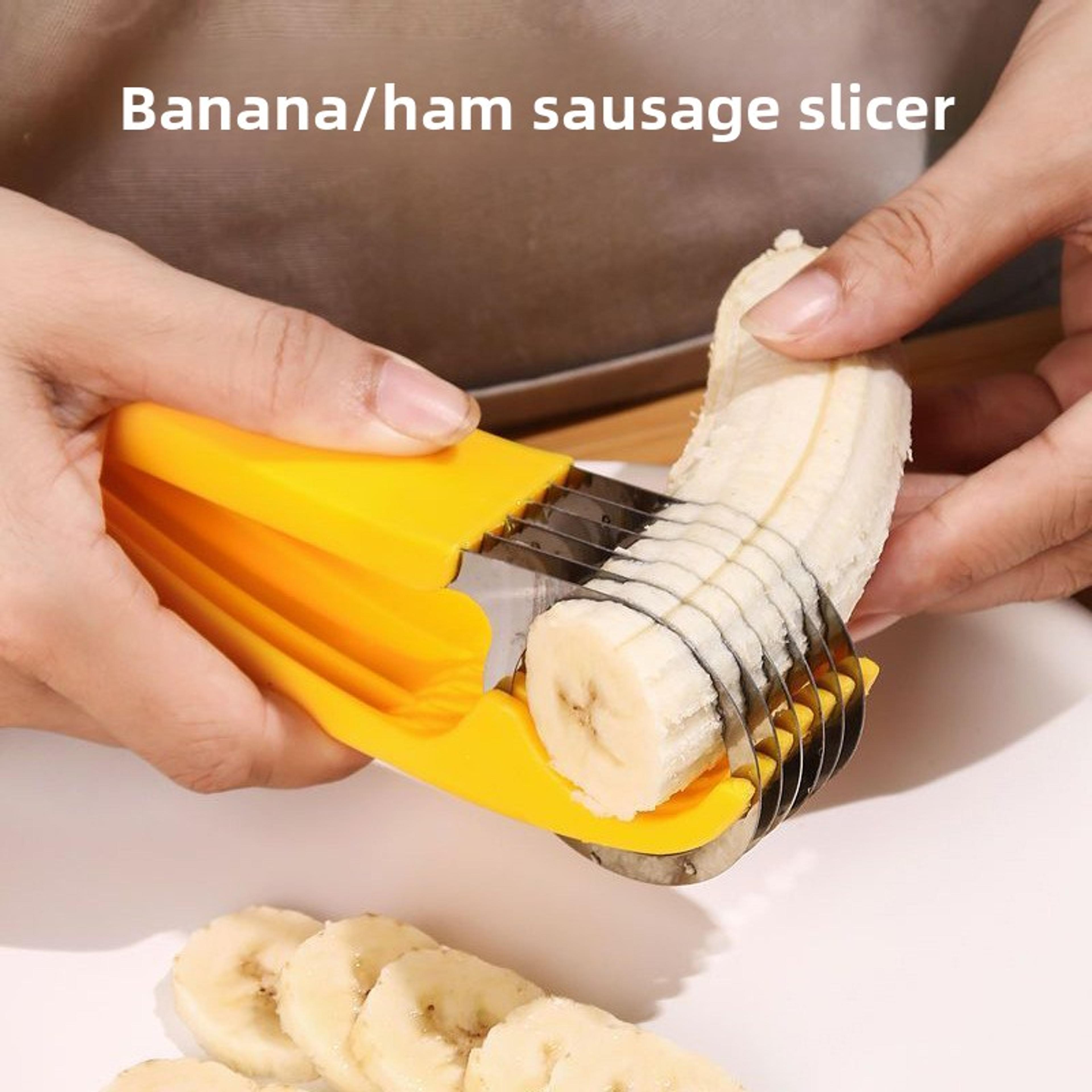 ultra thin banana slicer manual fruit cutter kitchen slicing tool