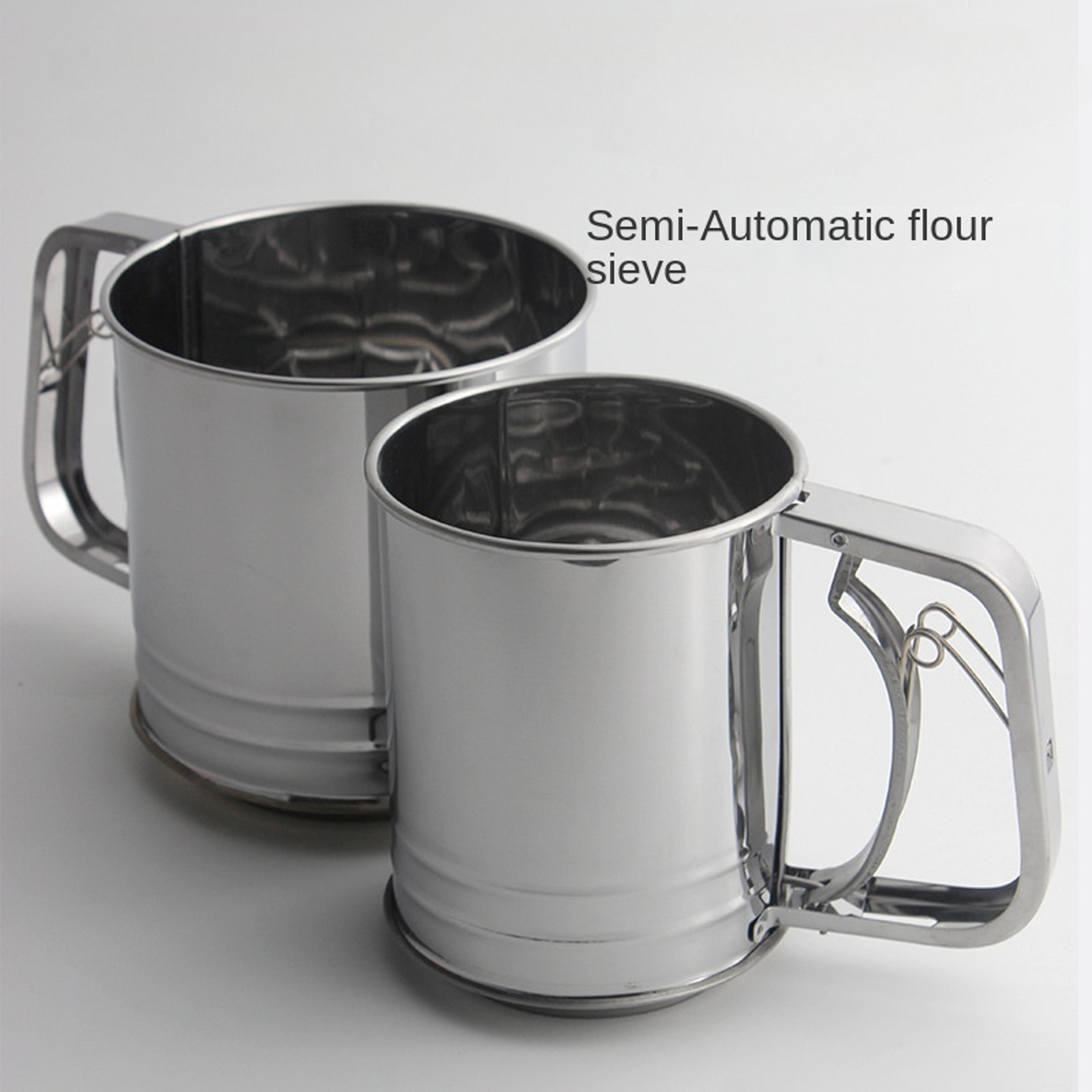 handheld stainless steel flour sifter for easy baking