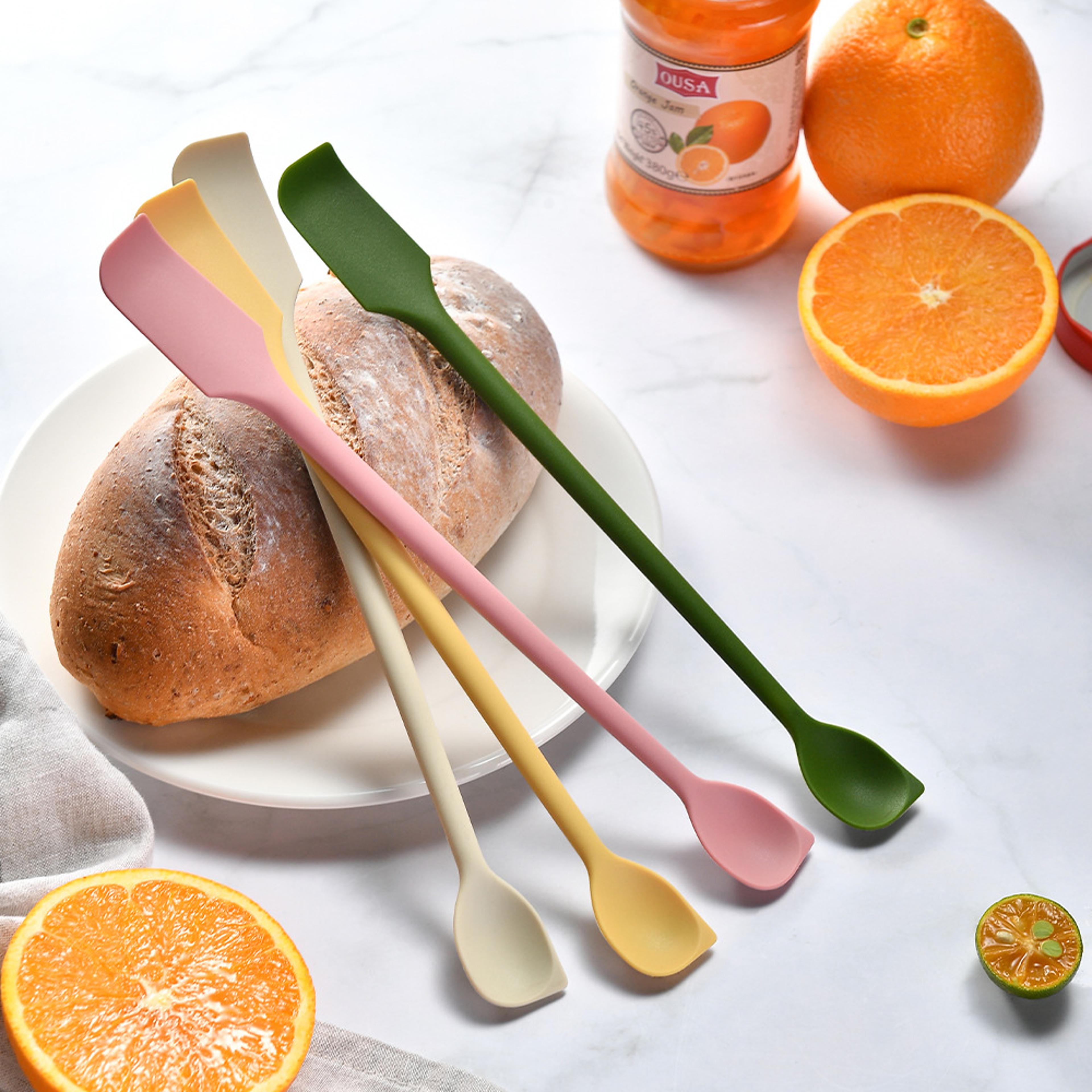 double head silicone spatula for jam mixing spreading and baking
