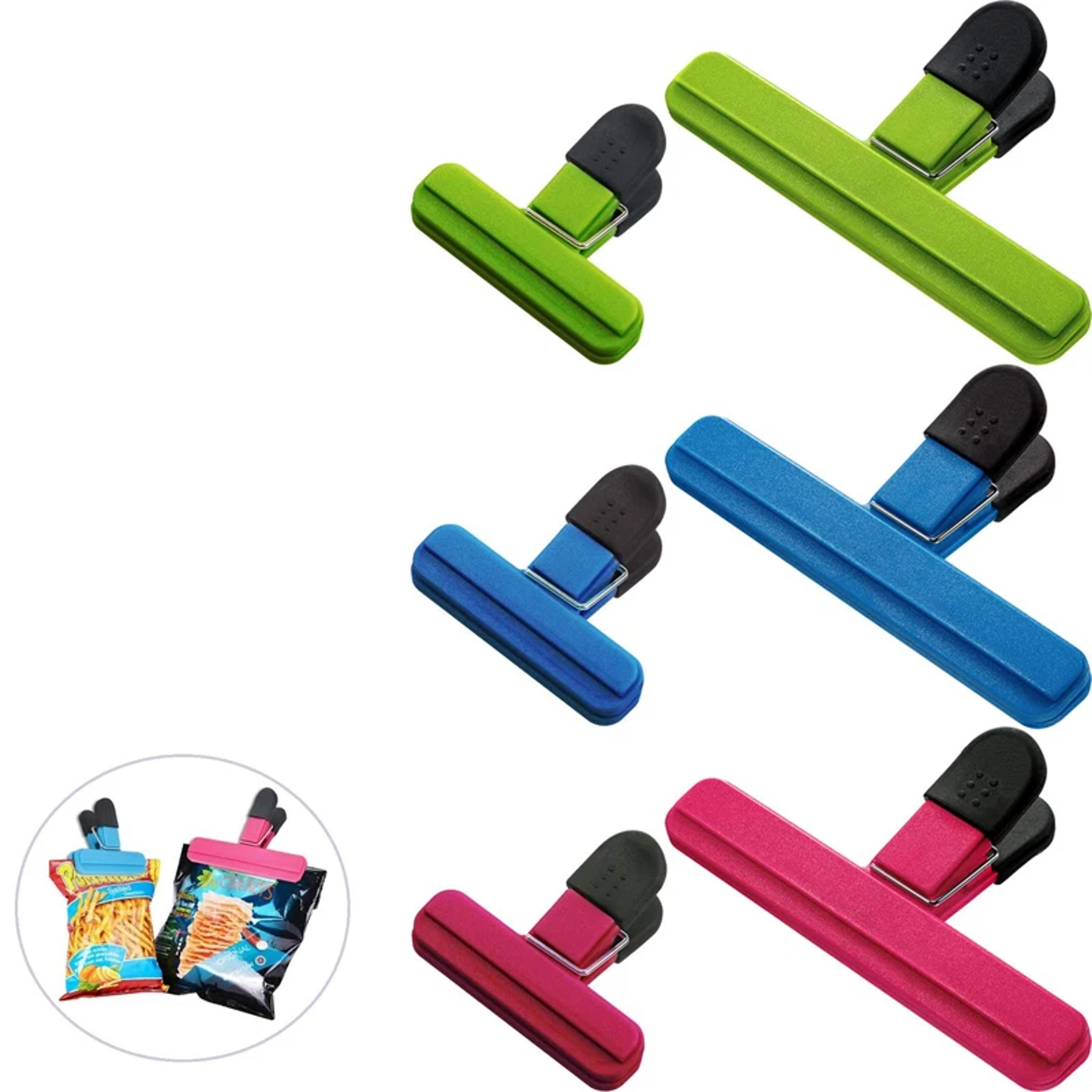 large chip bag clips assorted sizes reusable food bag clips for kitchen storage