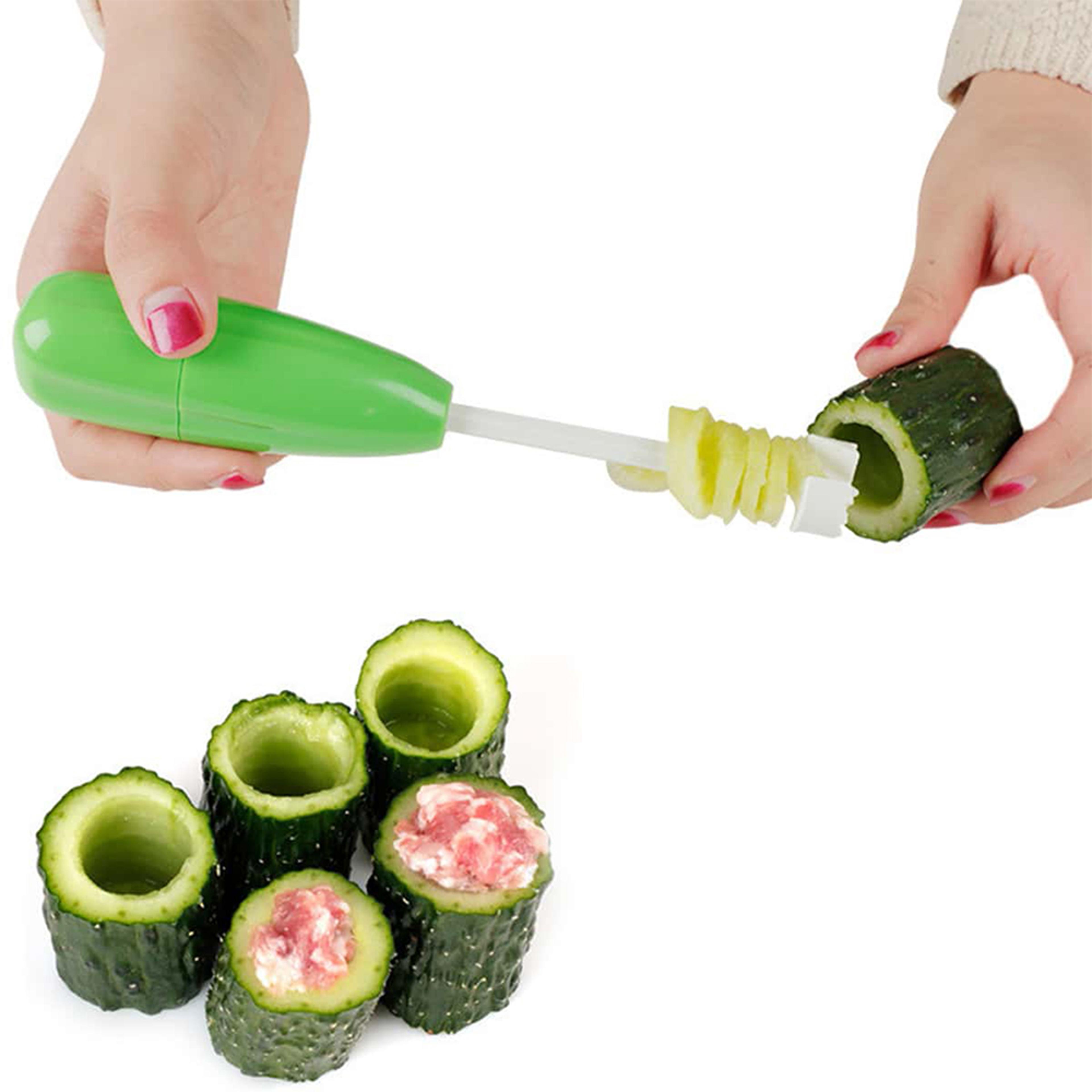 veggie corkscrew carver set vegetable spiral cutter and corer tool