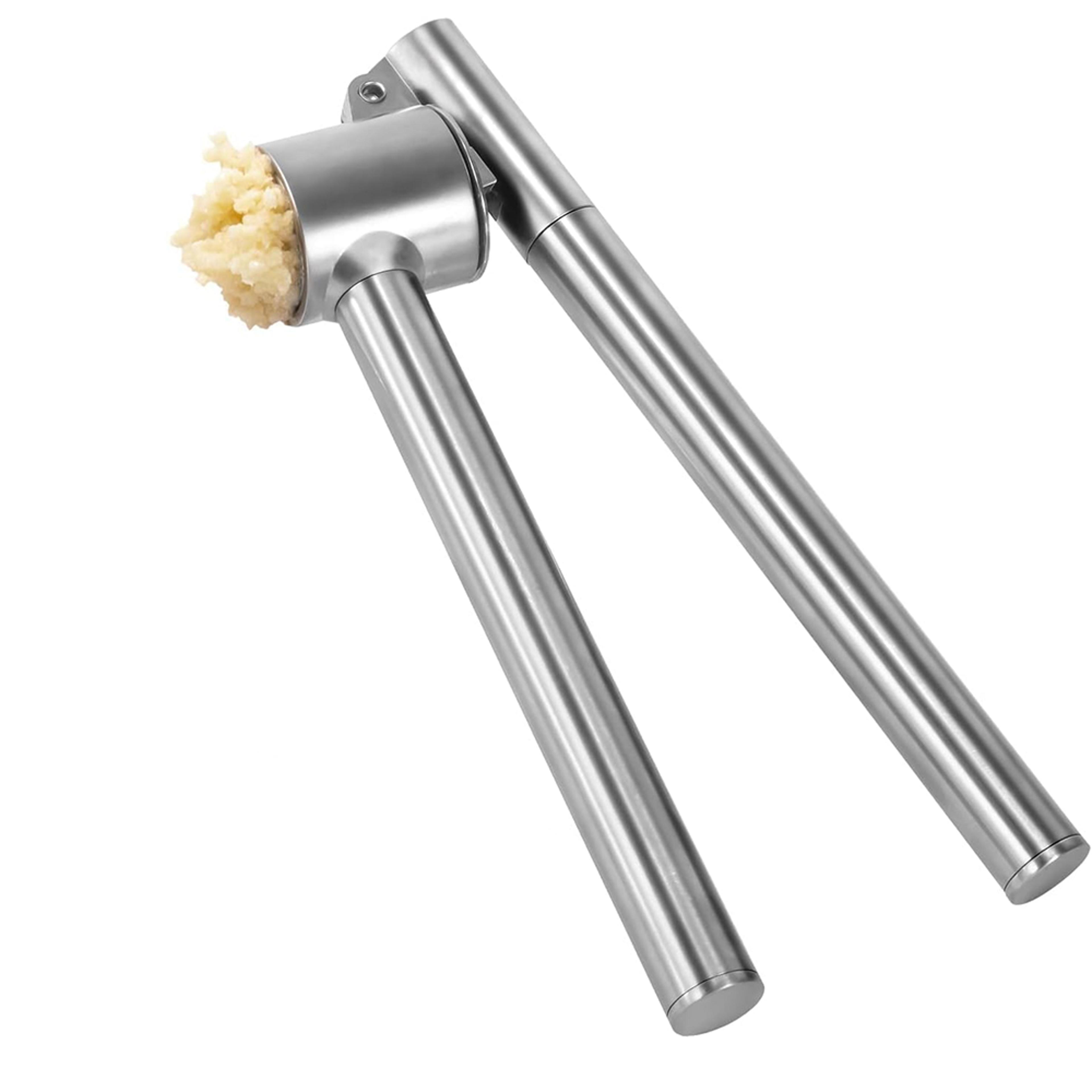 heavy duty garlic press 304 stainless steel garlic crusher for easy kitchen prep
