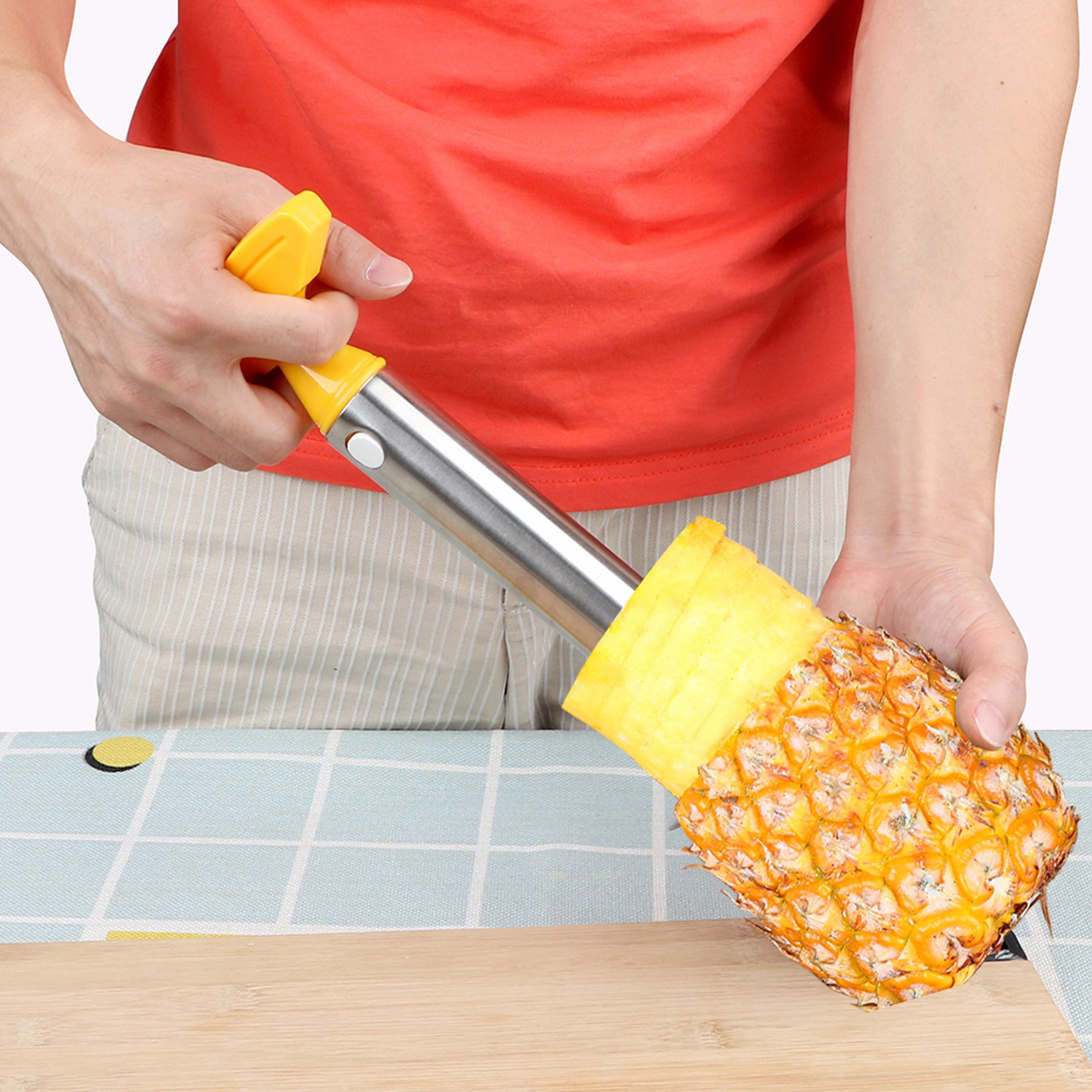 stainless steel pineapple peeler slicer easy fruit cutter kitchen gadget