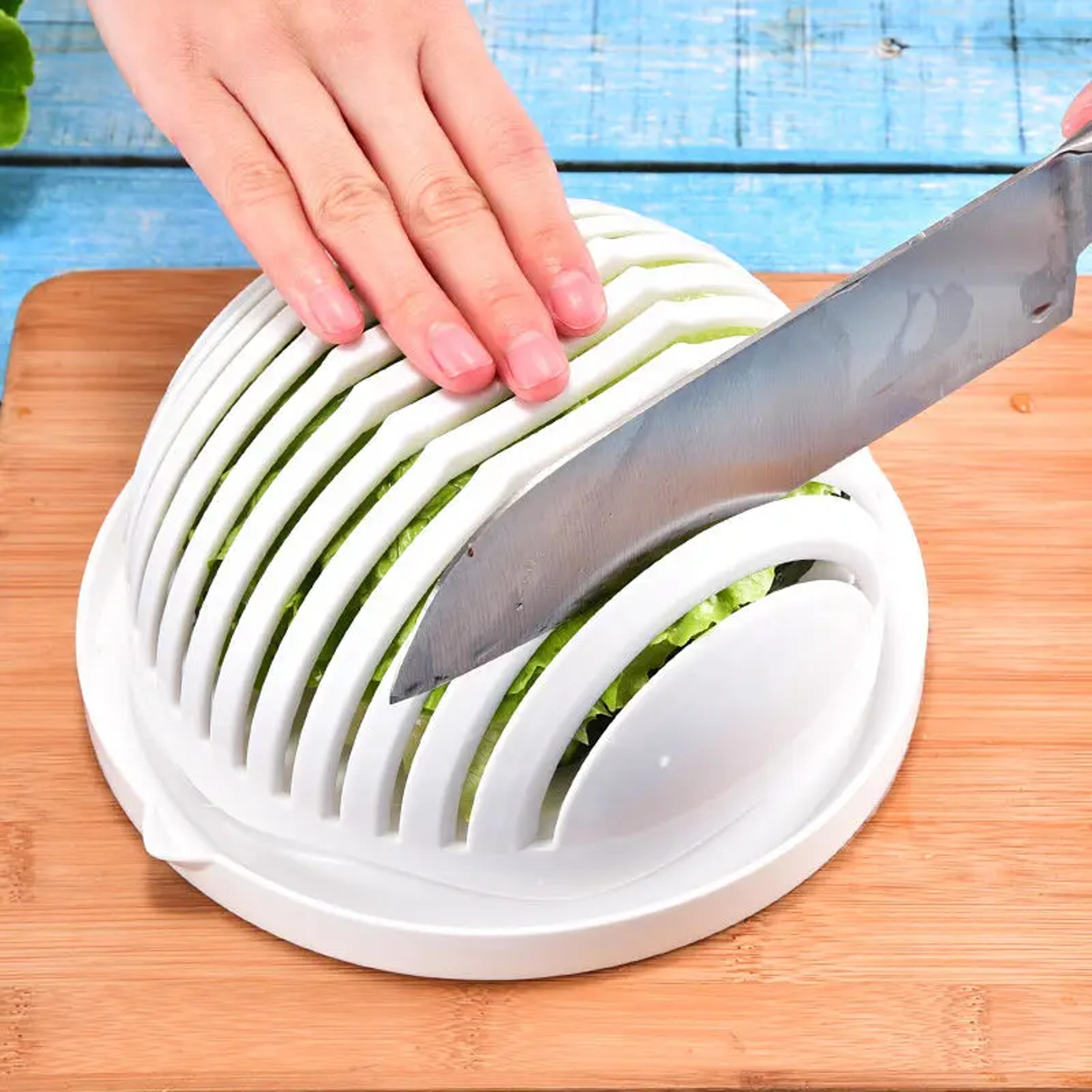 salad cutter bowl vegetable slicer fruit cutter kitchen prep tool