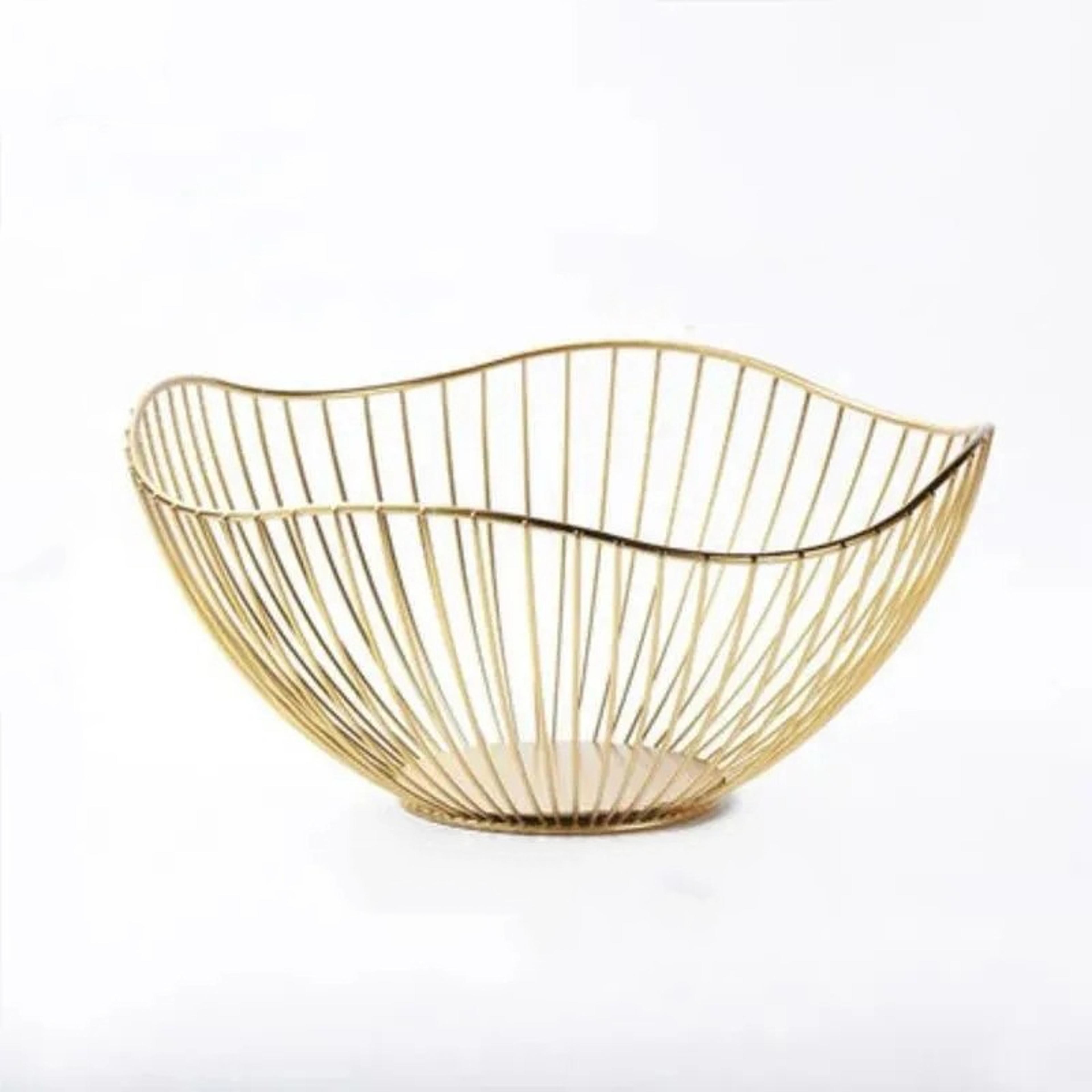 nordic metal fruit basket modern wire storage bowl for kitchen countertop