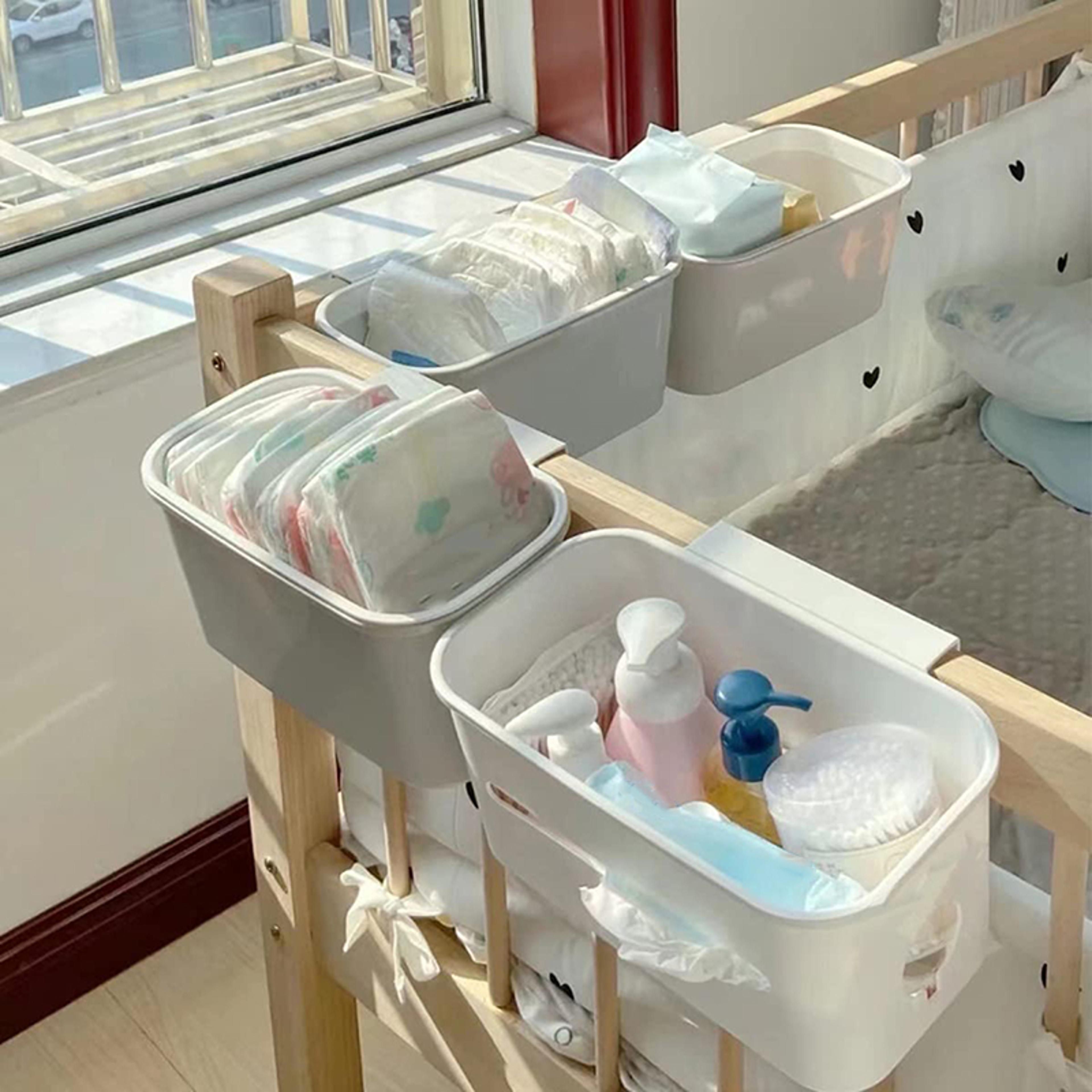 hanging bedside storage caddy with removable hook dorm room organizer