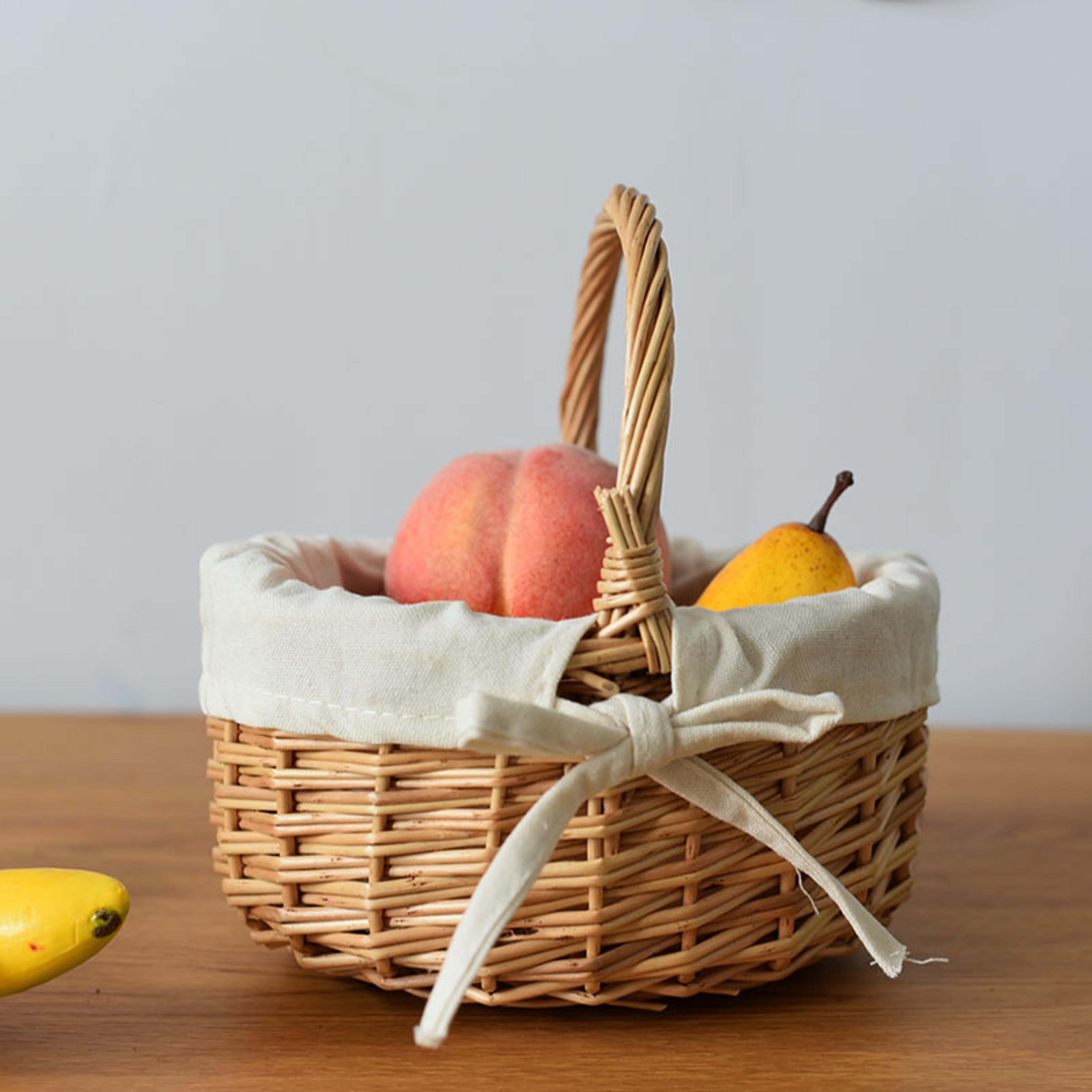 handmade willow easter basket natural wicker basket with handle for egg hunt and spring decor