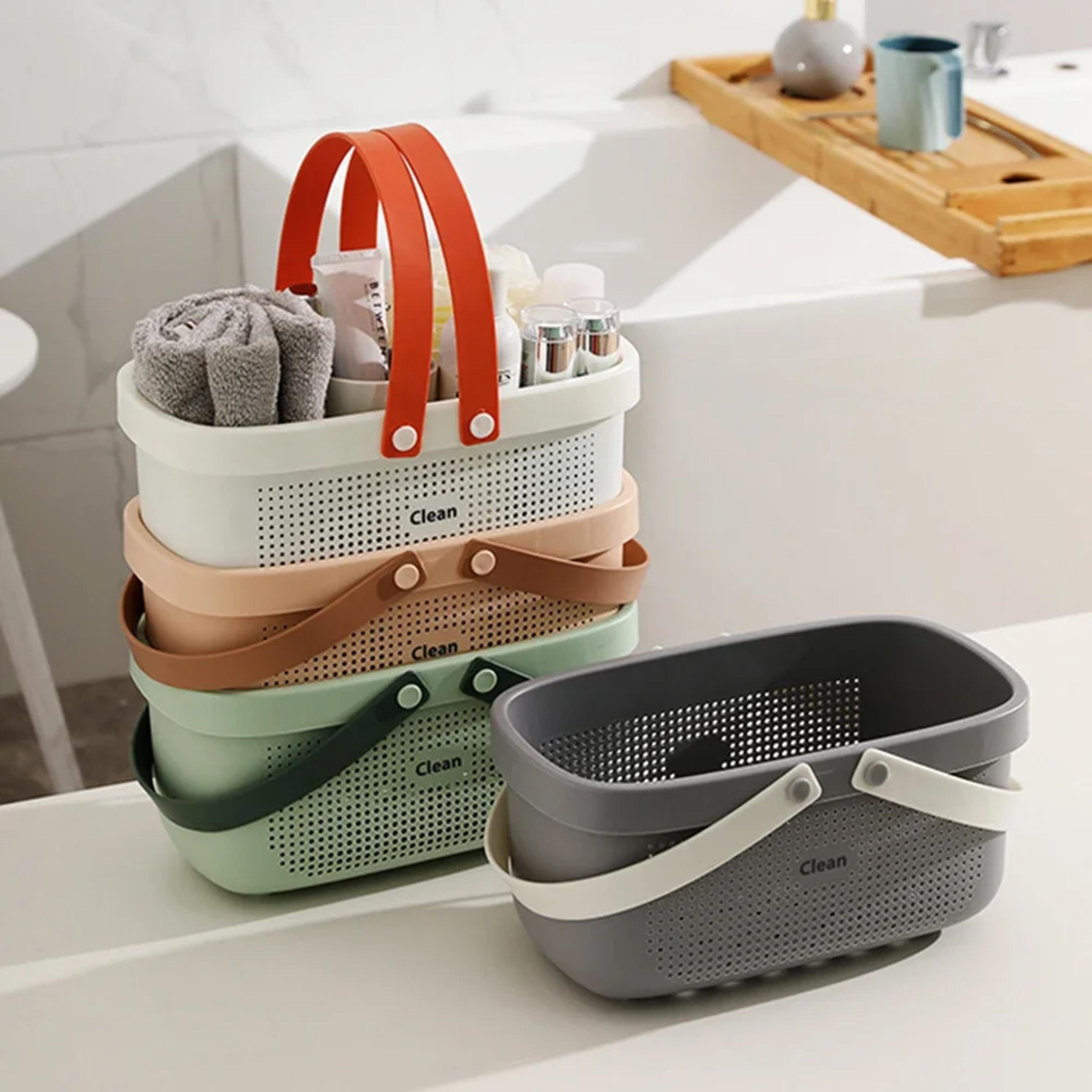 portable shower caddy basket with handle quick dry mesh bathroom organizer