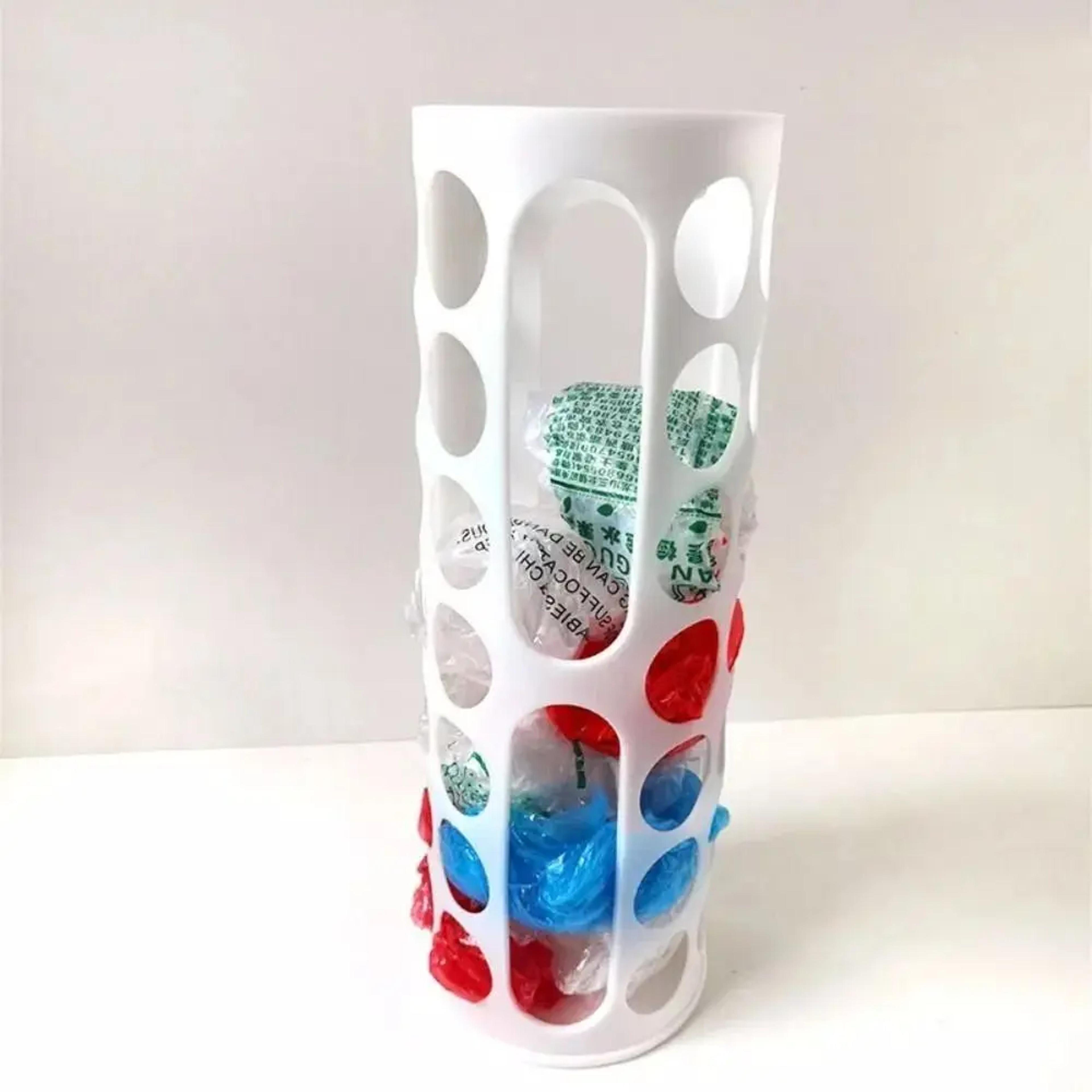 wall mounted garbage bag holder foldable kitchen storage organizer
