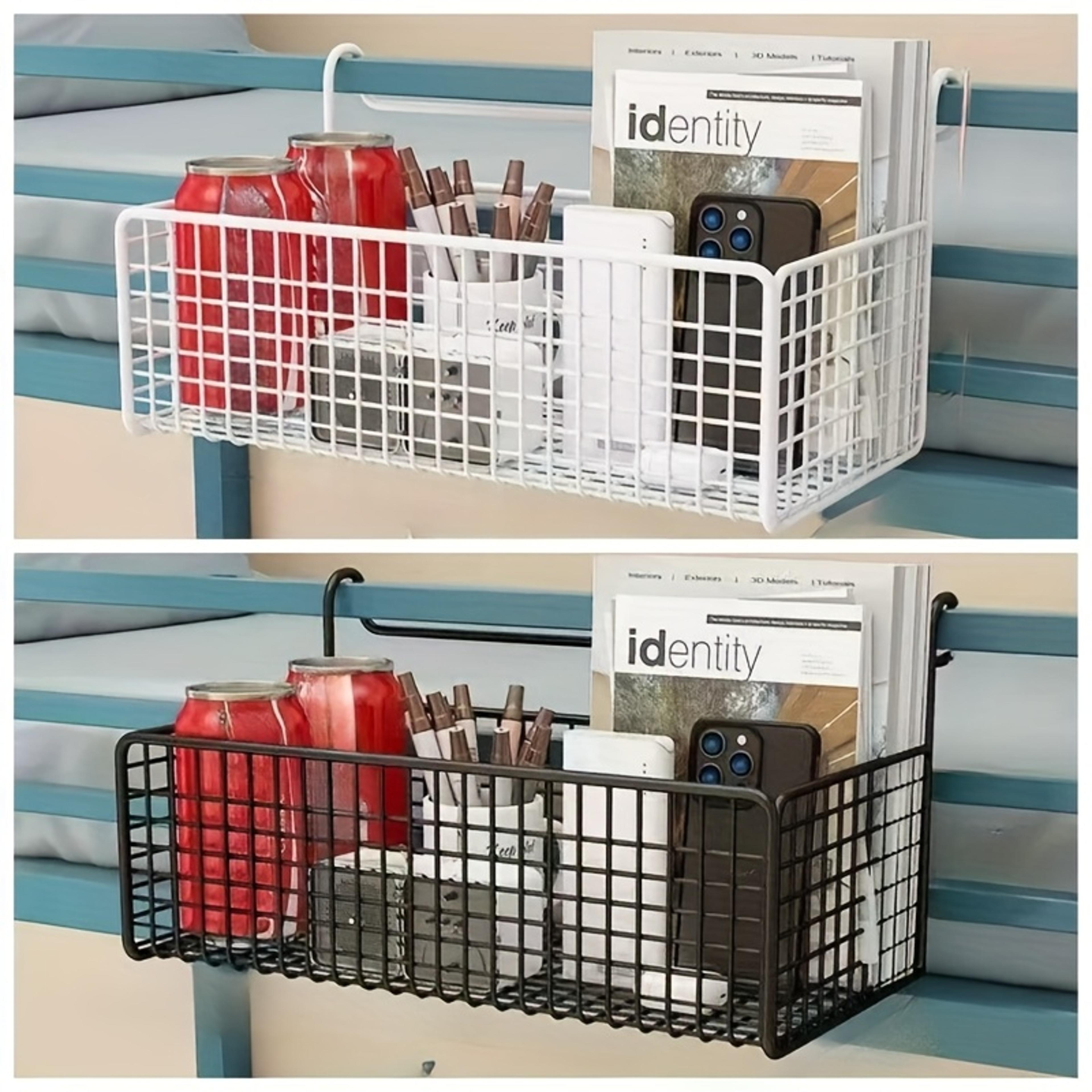 bedside storage rack space saving plastic organizer shelf for dorm rooms