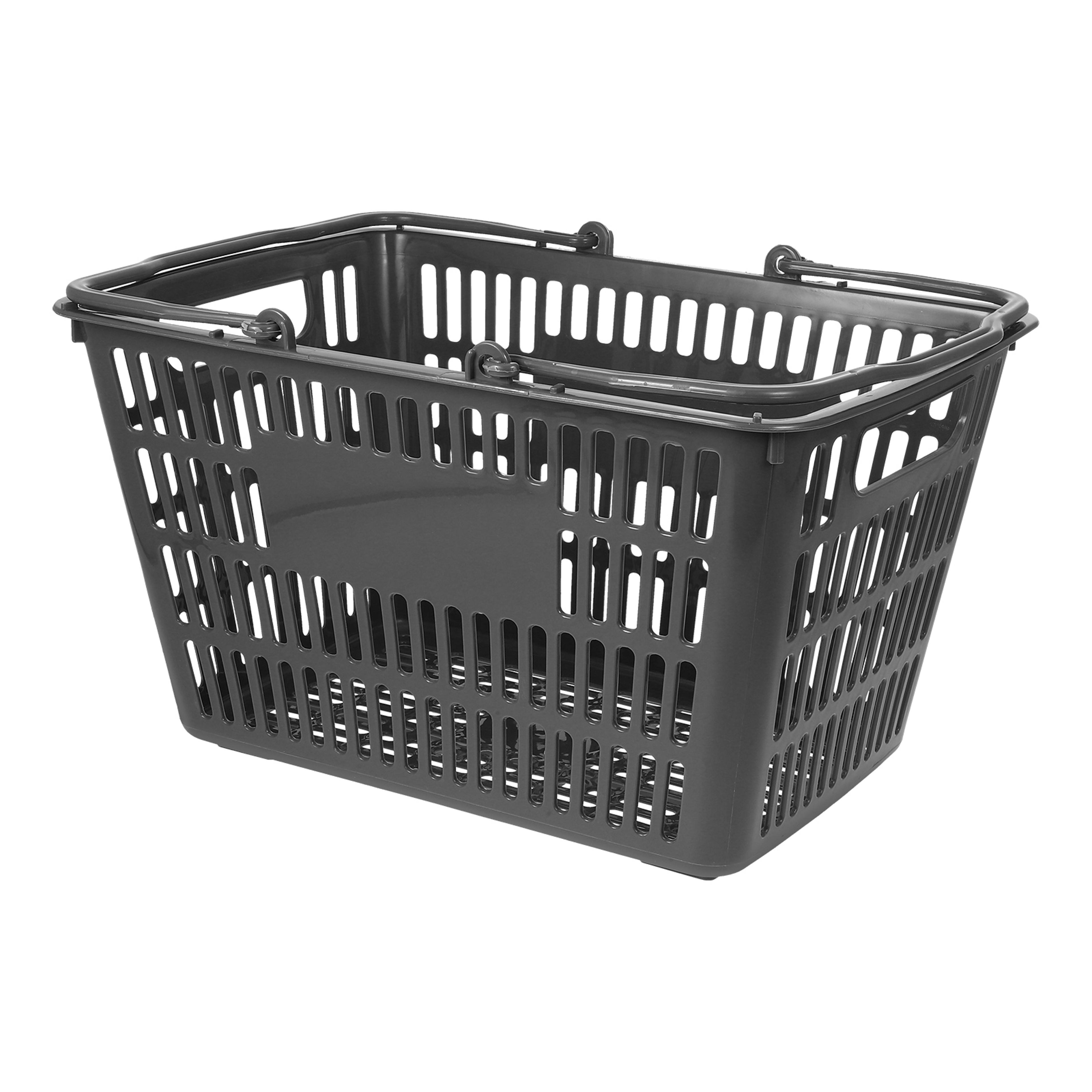 portable plastic storage basket with handle heavy duty shopping and home organizer