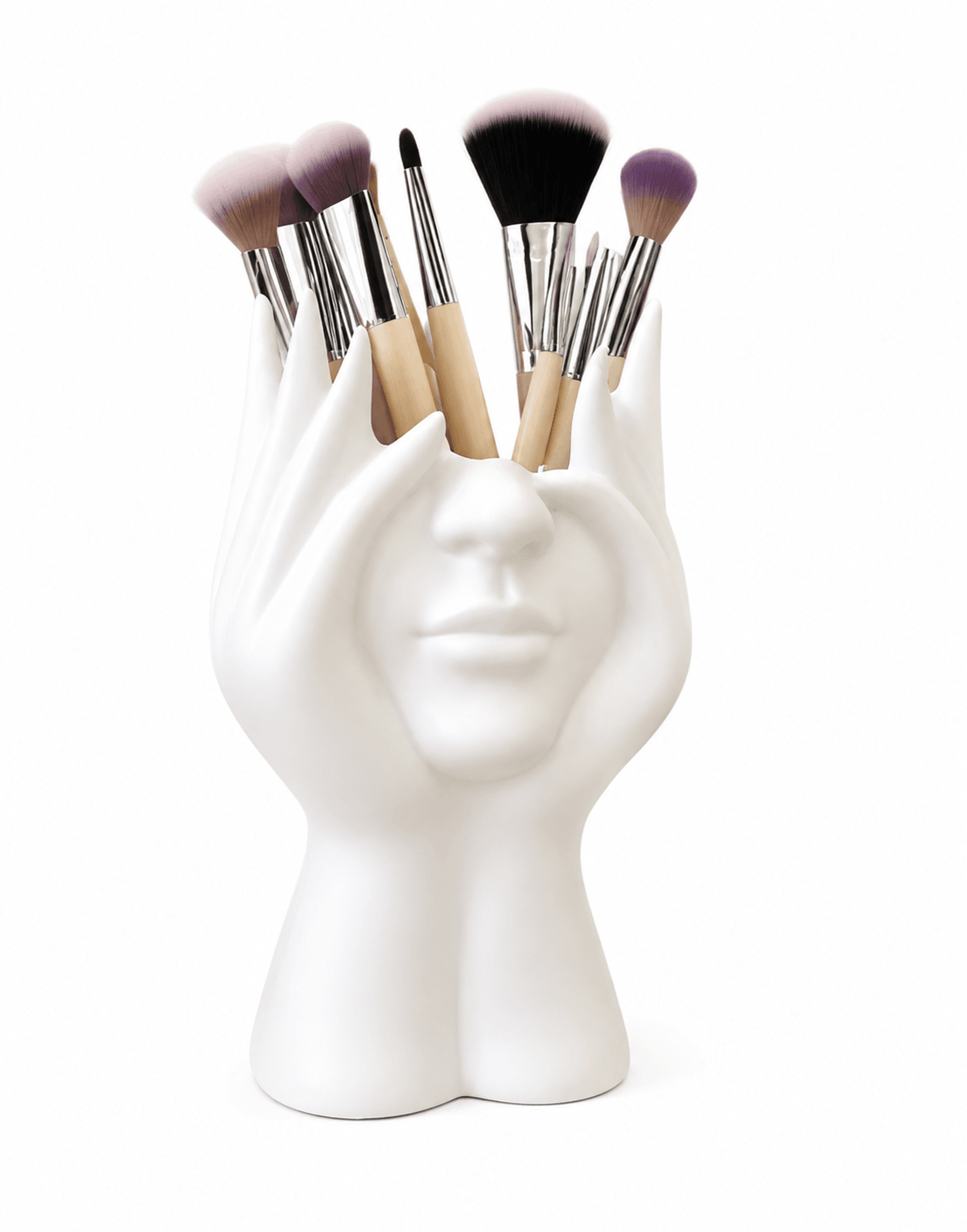 creative human body vinyl figure storage holder makeup brush desk organizer