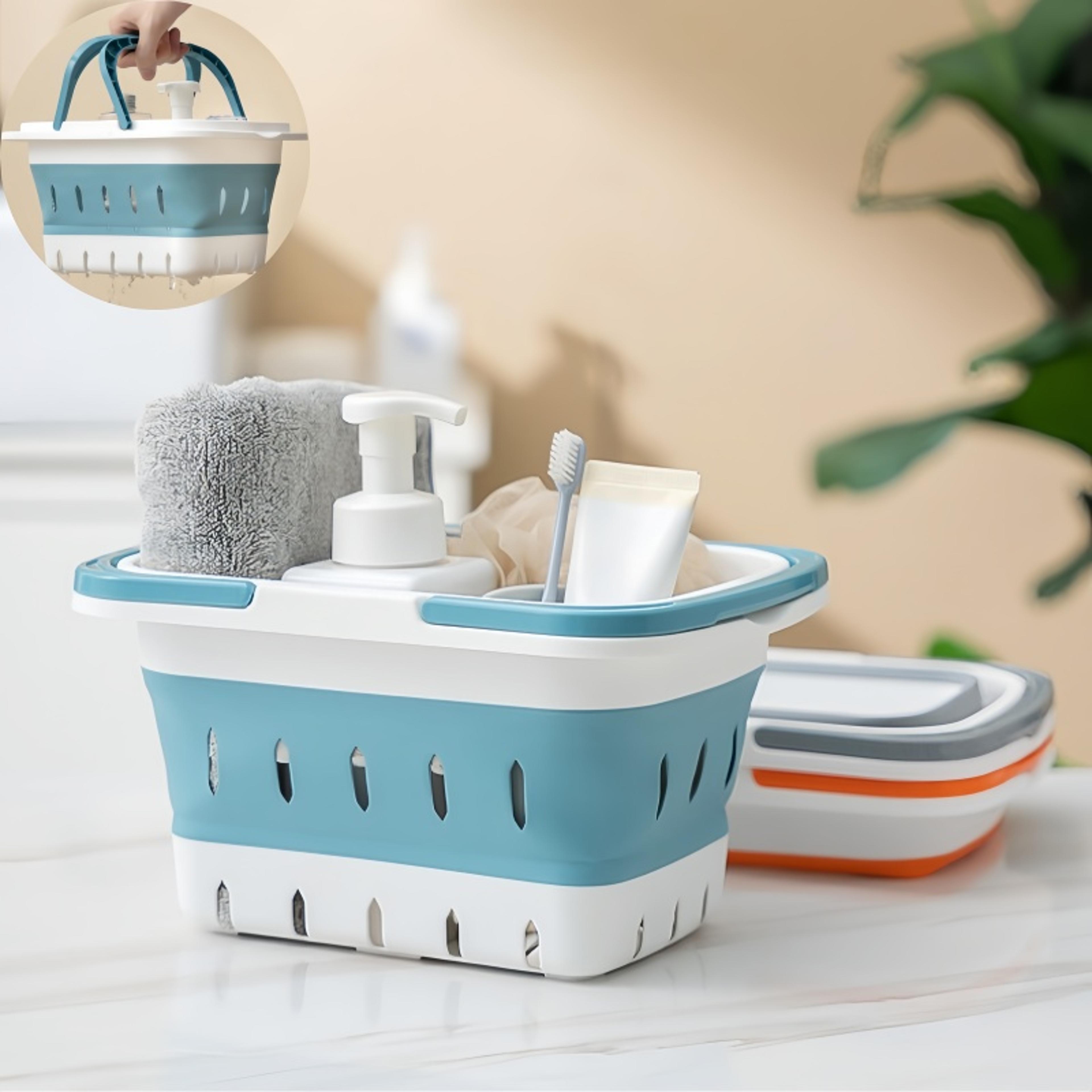 foldable laundry basket with handles portable collapsible washing tub