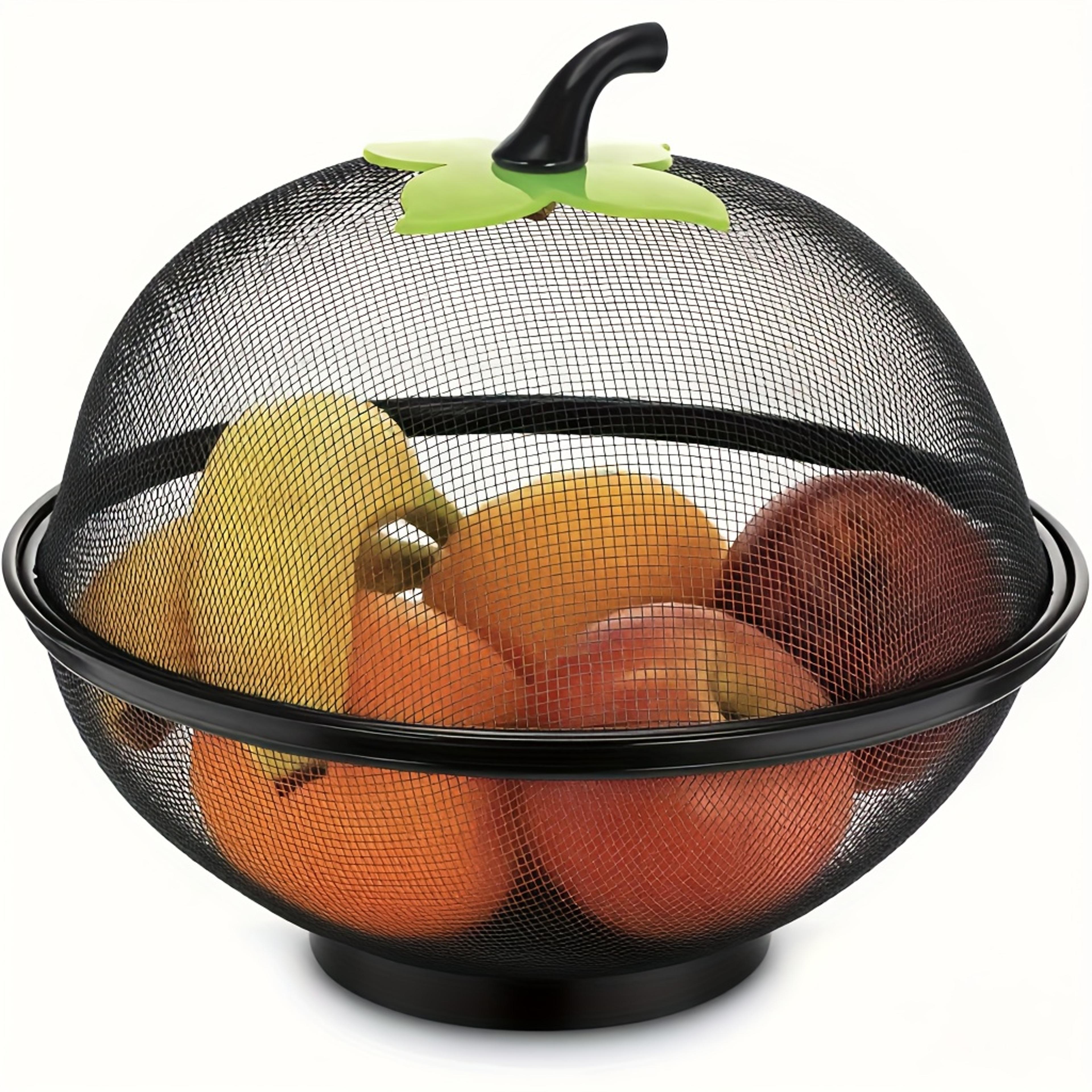 apple shaped metal fruit basket with mesh lid rust proof fruit storage bowl