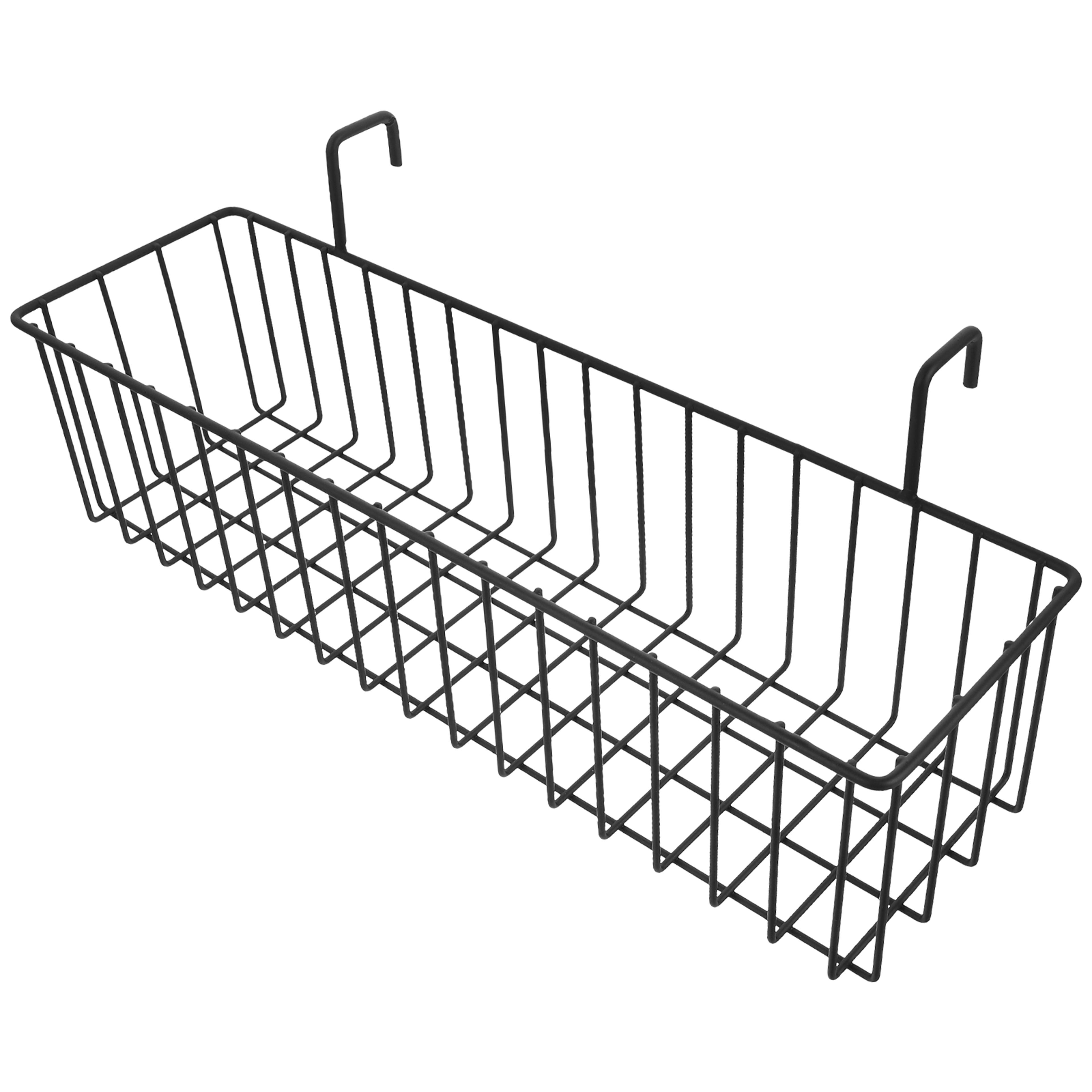 heavy duty black hanging shower caddy wall mounted bathroom storage basket