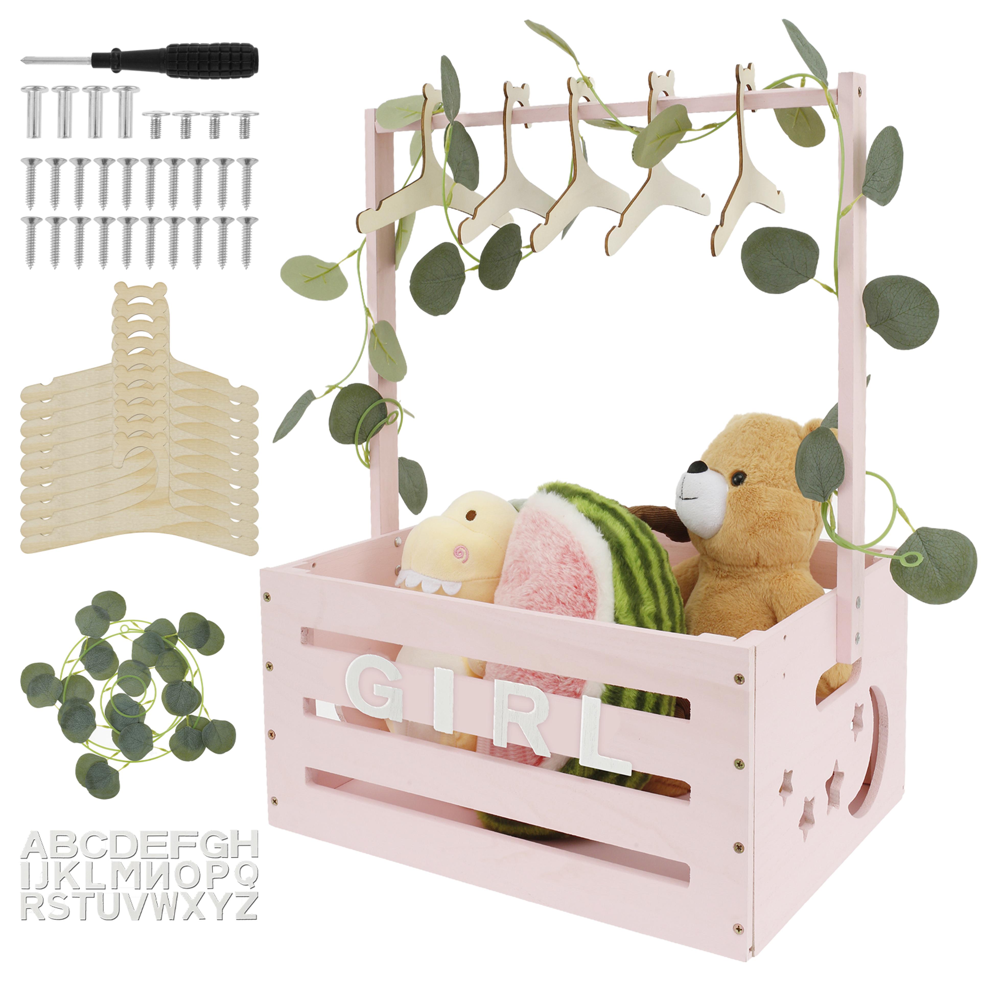 portable baby storage basket with handle for nursery organization and newborn essentials