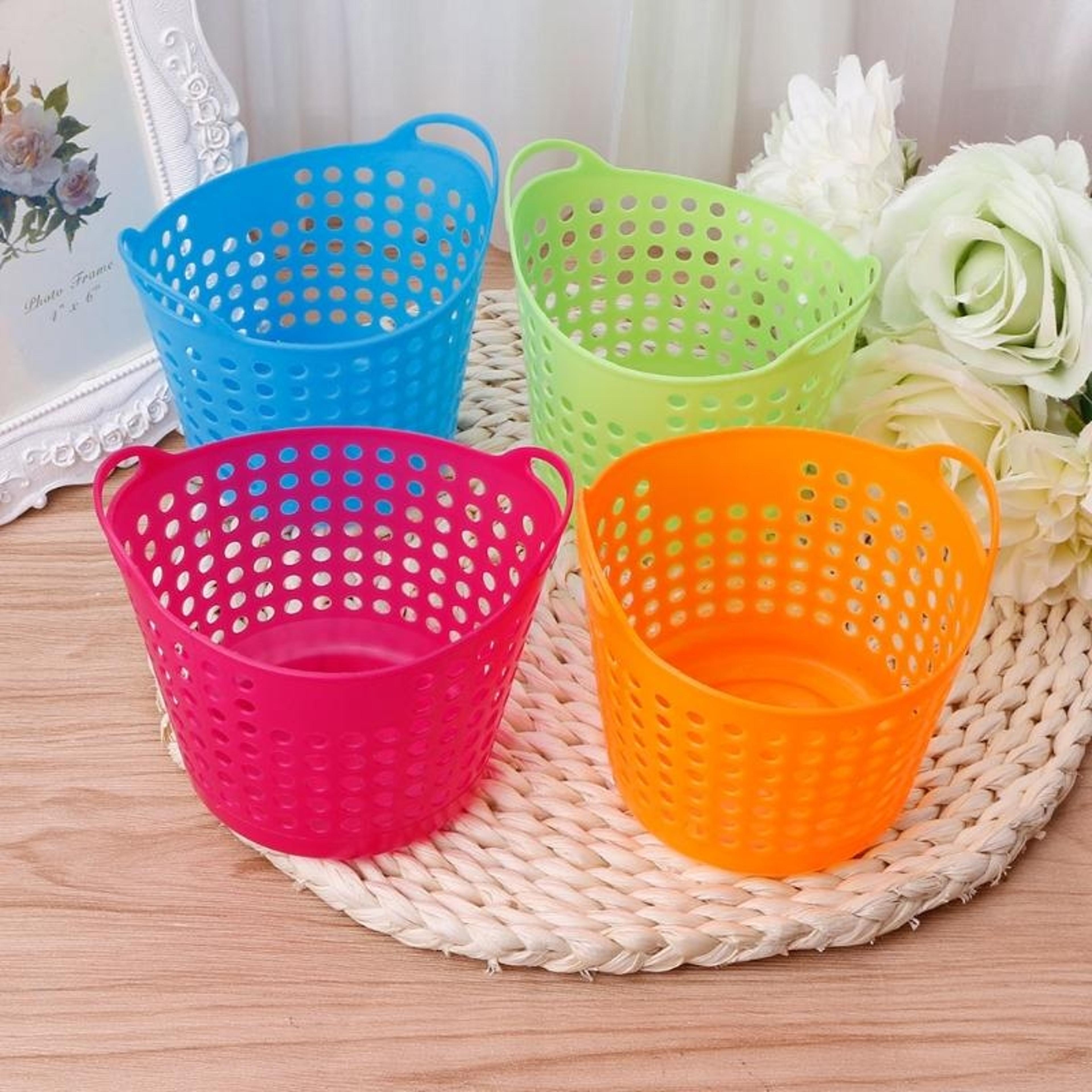 stackable desktop storage organizer basket for makeup office and small items