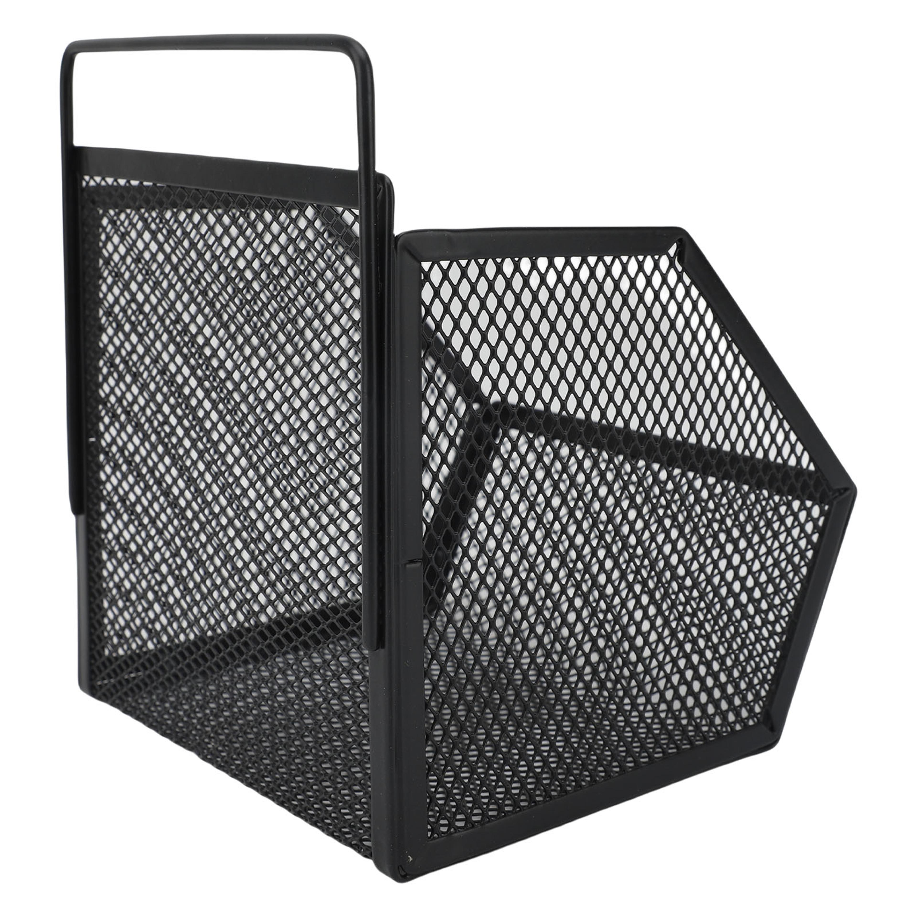 hanging wire basket adhesive storage basket for kitchen bathroom wall organization black