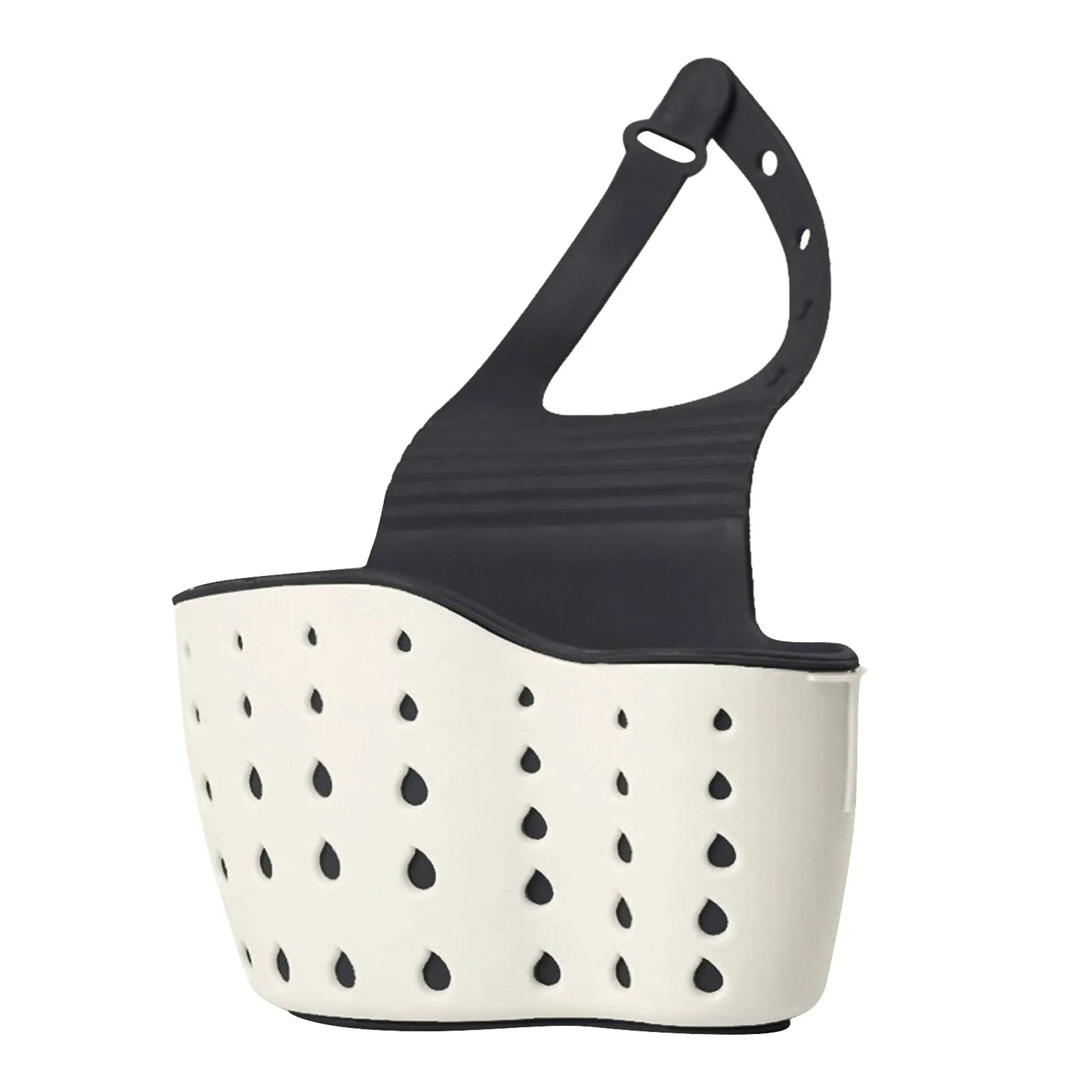 adjustable kitchen sink organizer hanging drain basket sponge holder faucet rack