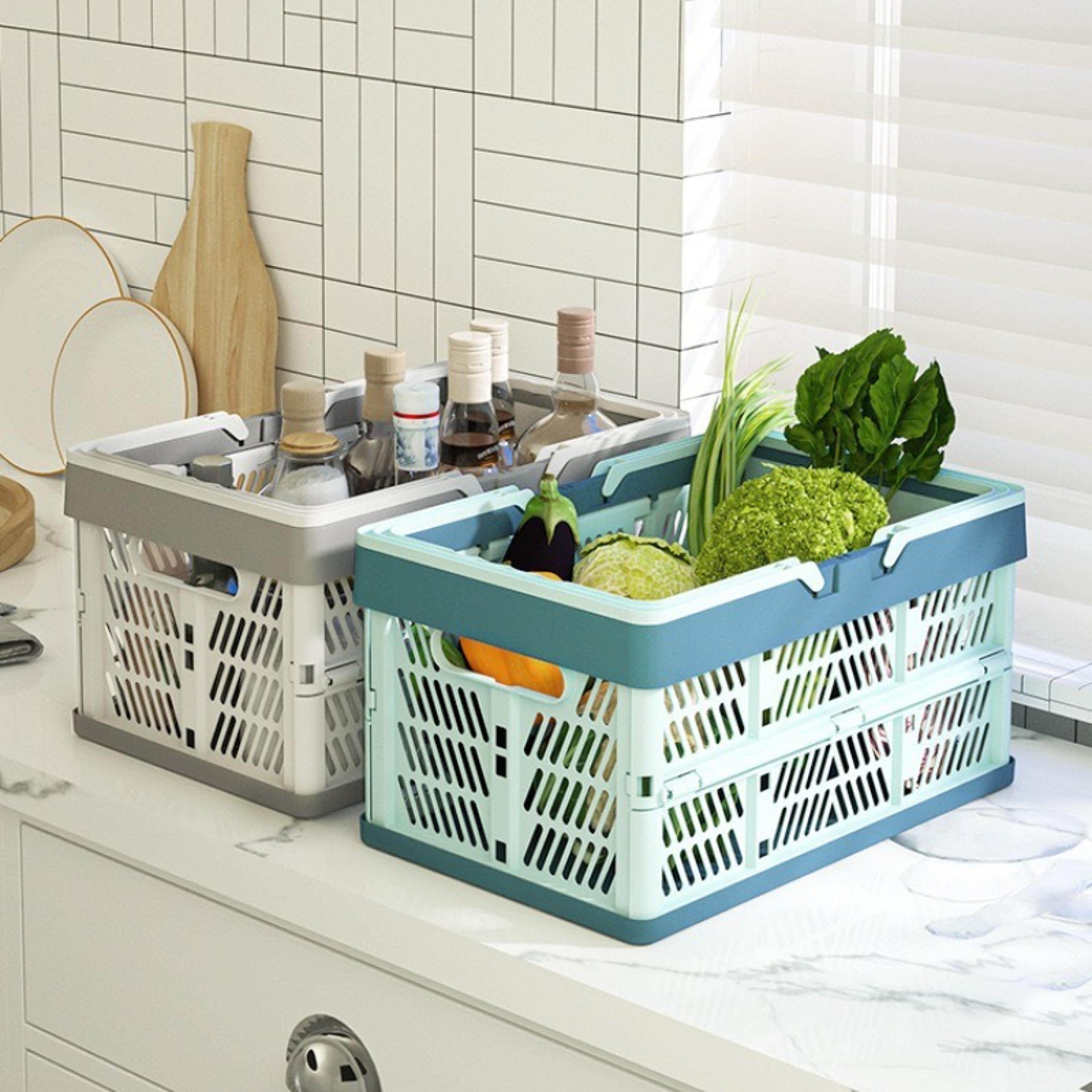 foldable shopping basket portable picnic basket for home storage and daily carry