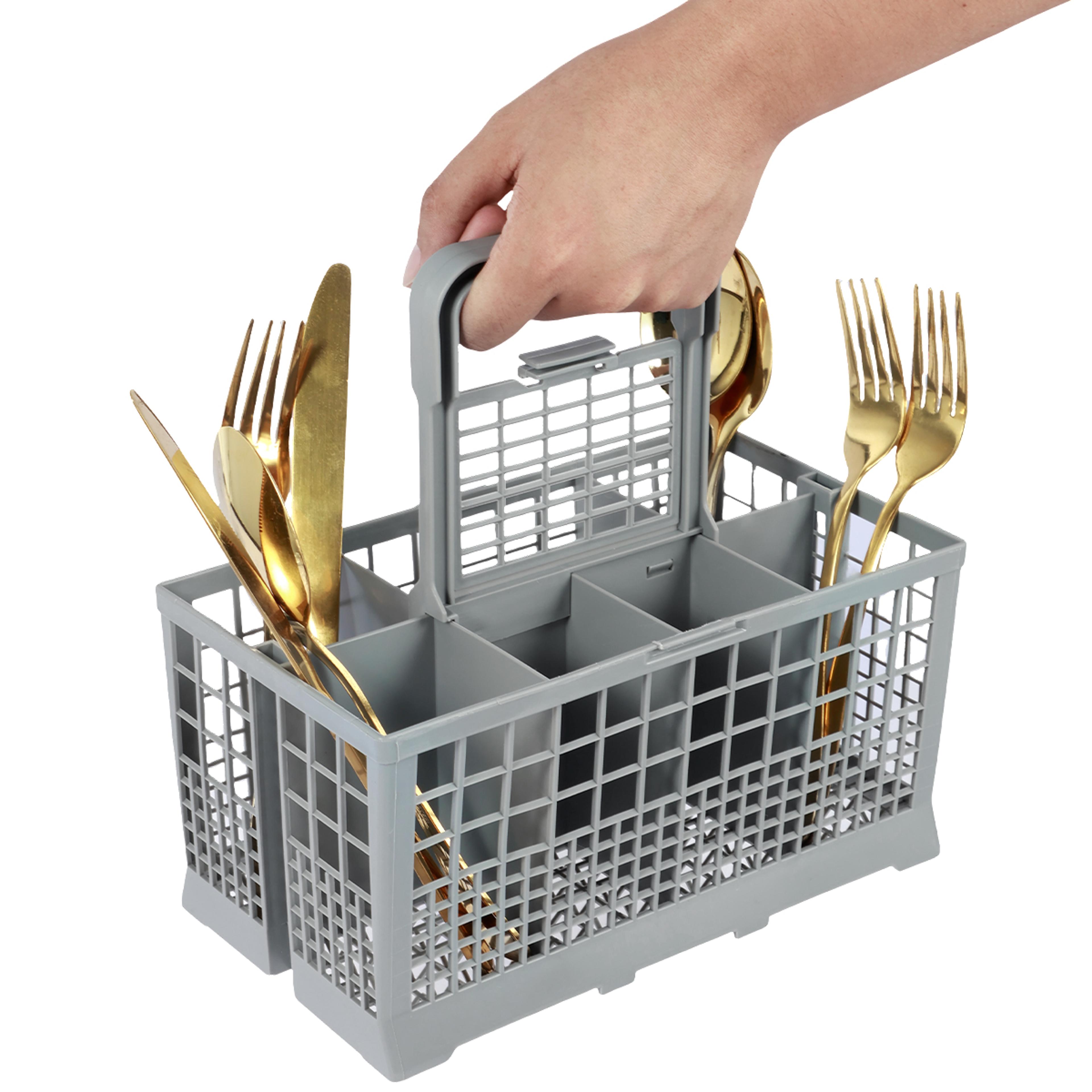 universal dishwasher cutlery basket foldable silverware organizer for kitchen storage
